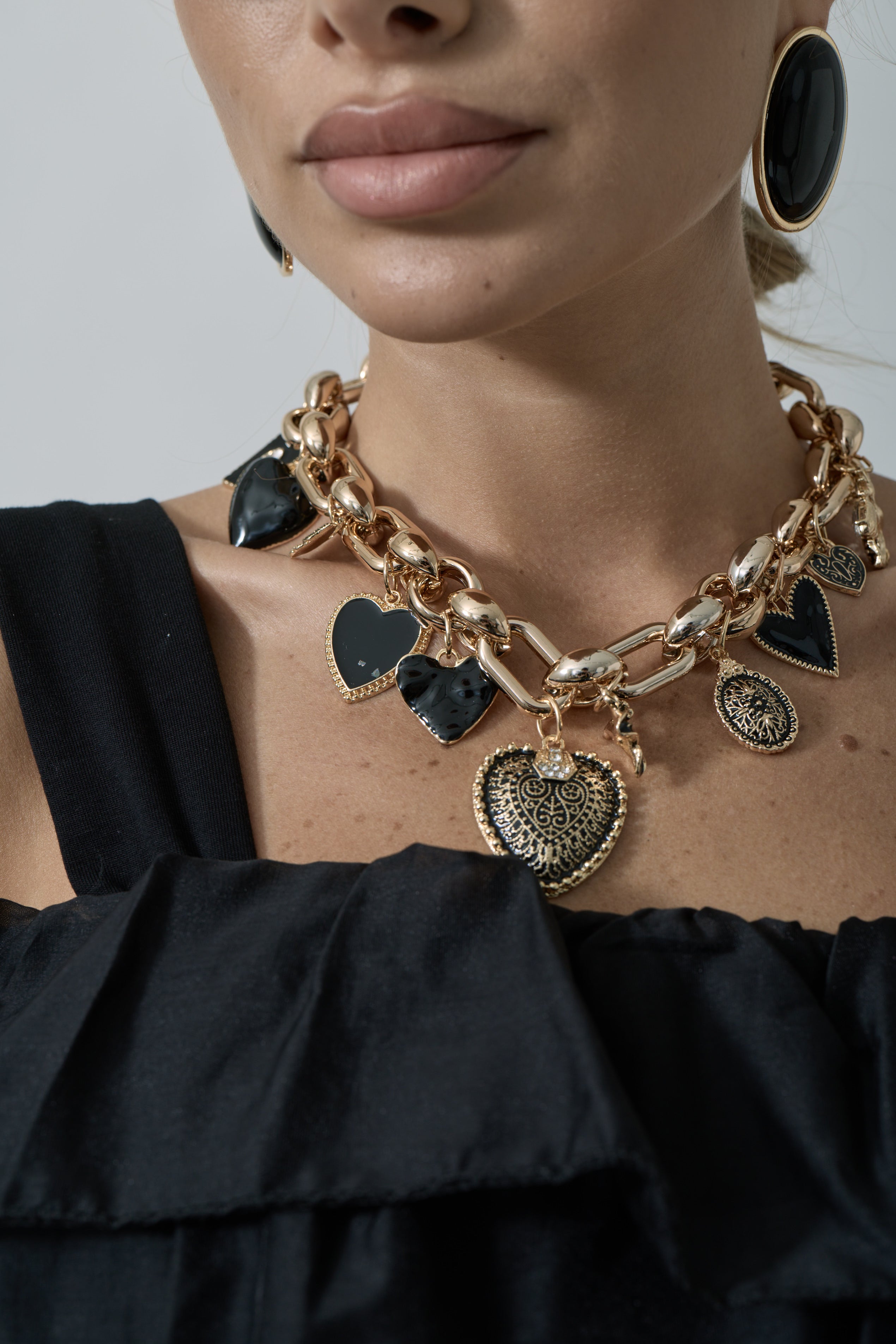Collana Catena Cuori oro|Colore:Oro