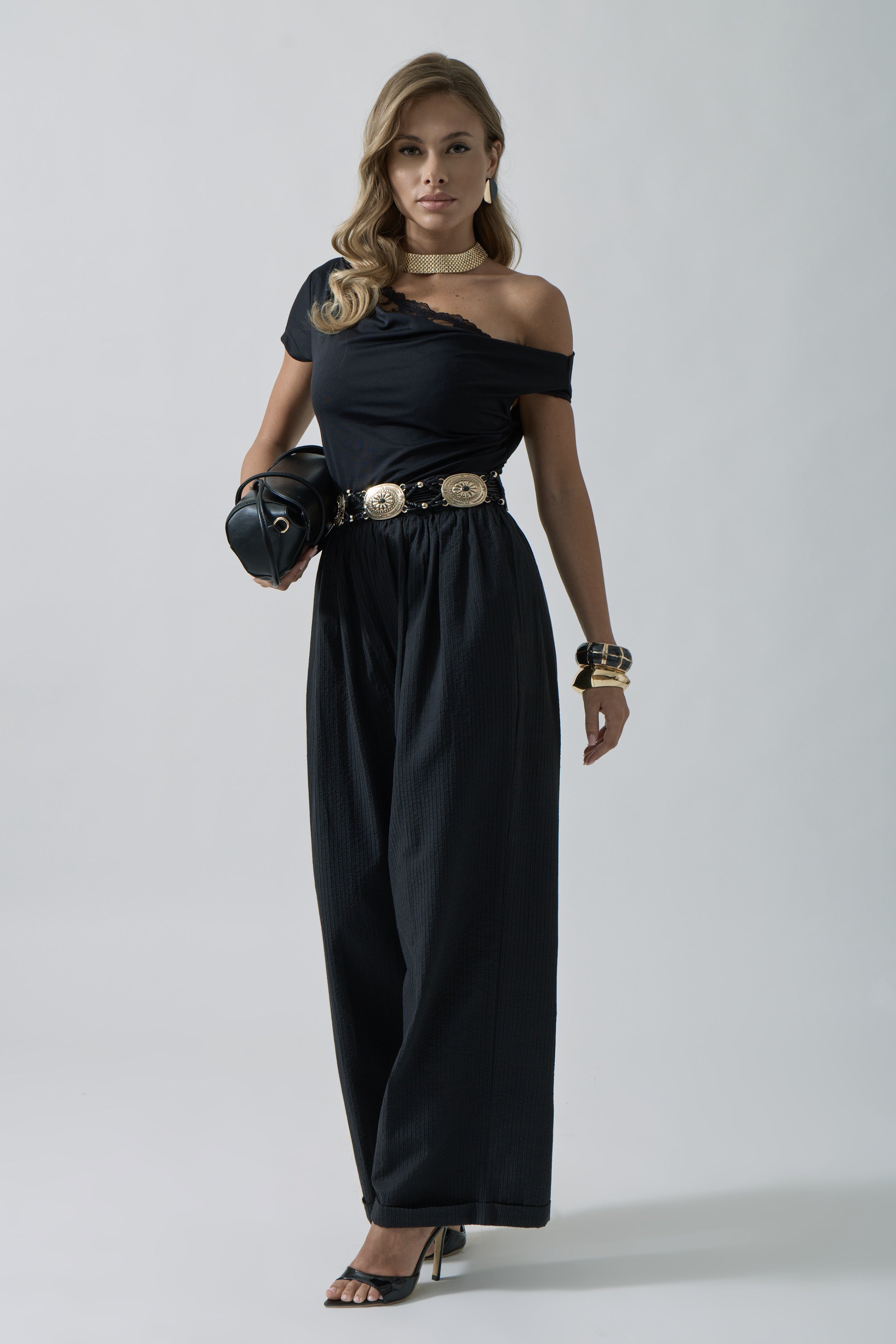 Pantalone Millerighe Nero|Colore:Nero