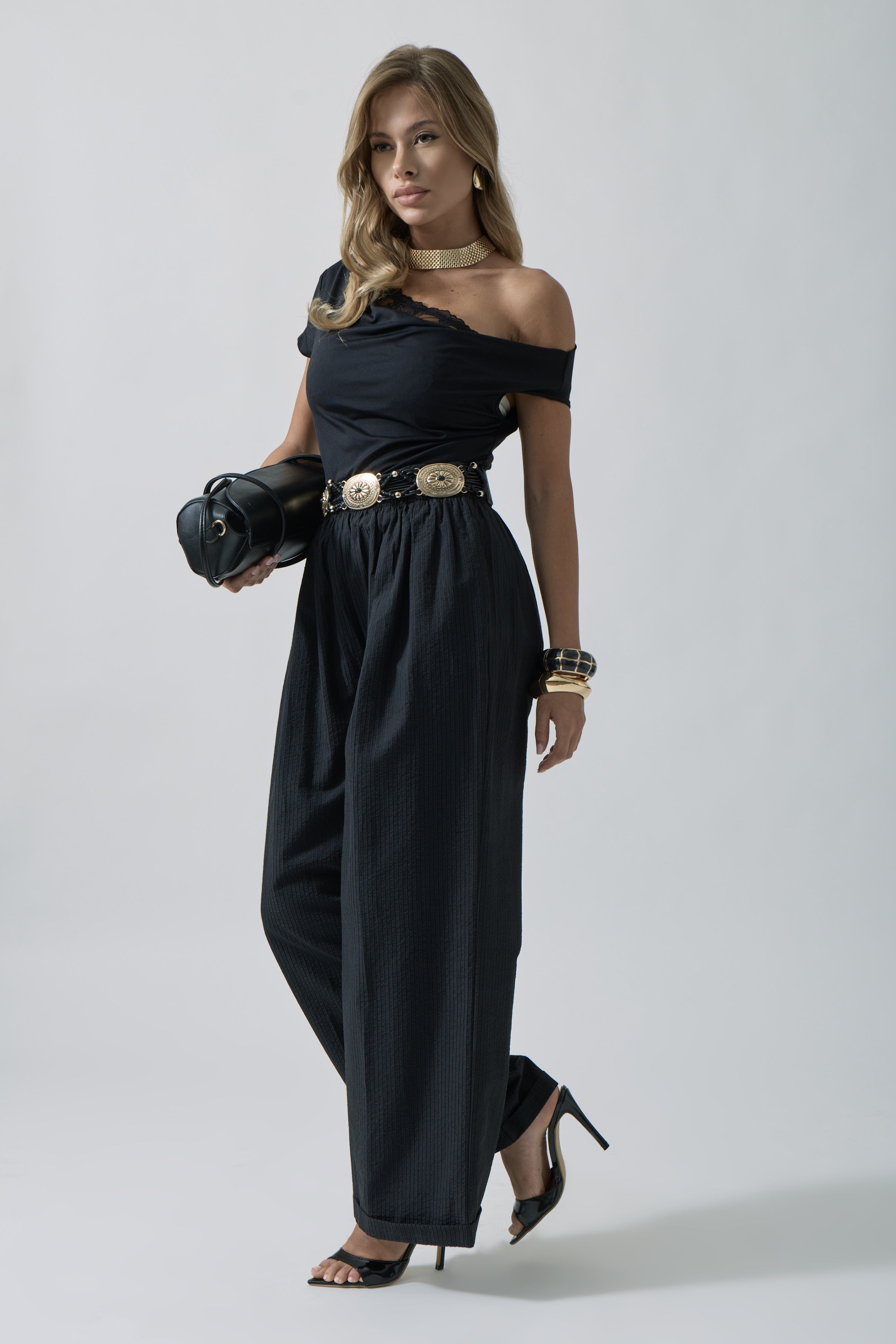 Pantalone Millerighe Nero|Colore:Nero