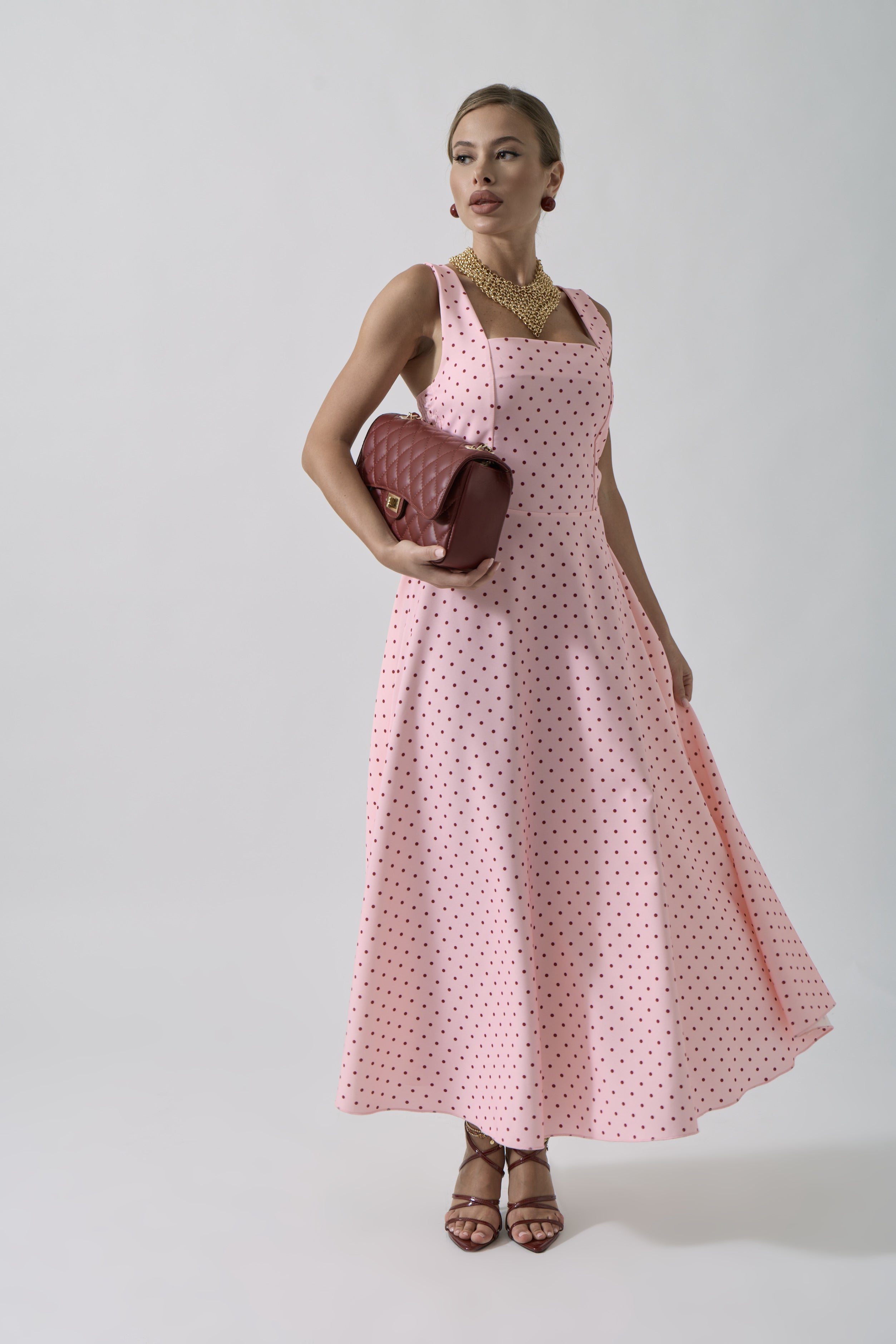 Abito Pois rosa|Colore:Rosa
