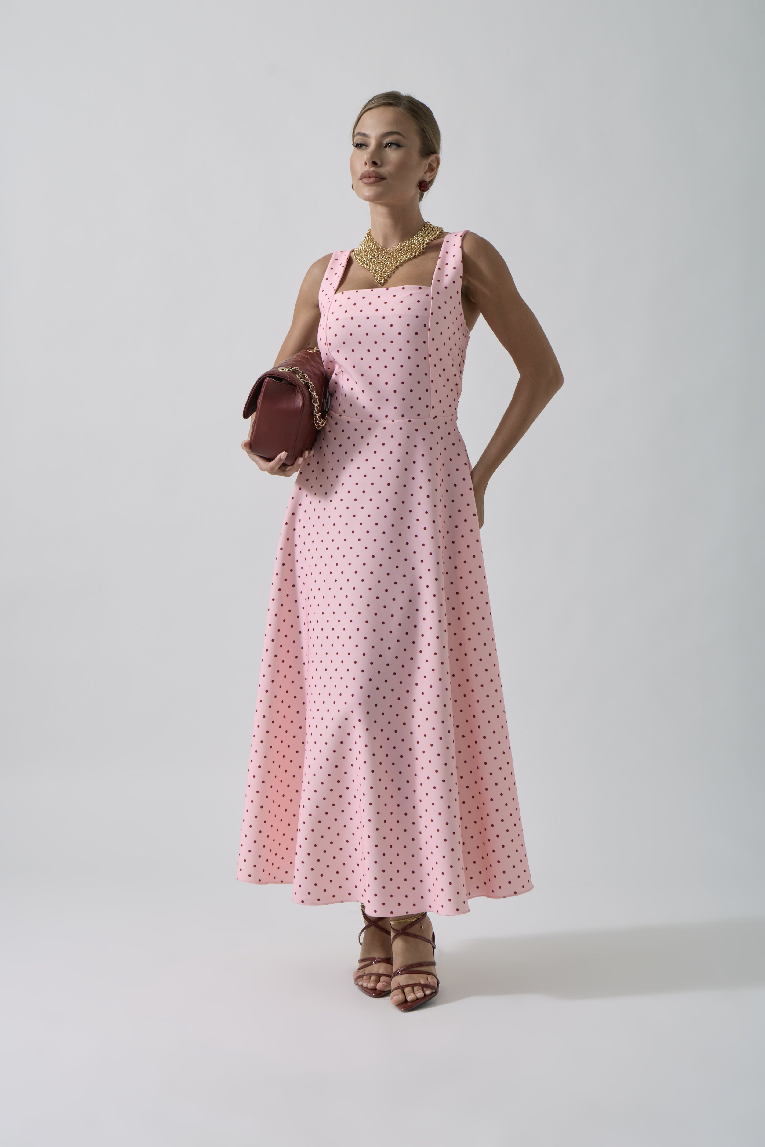 Abito Pois rosa|Colore:Rosa