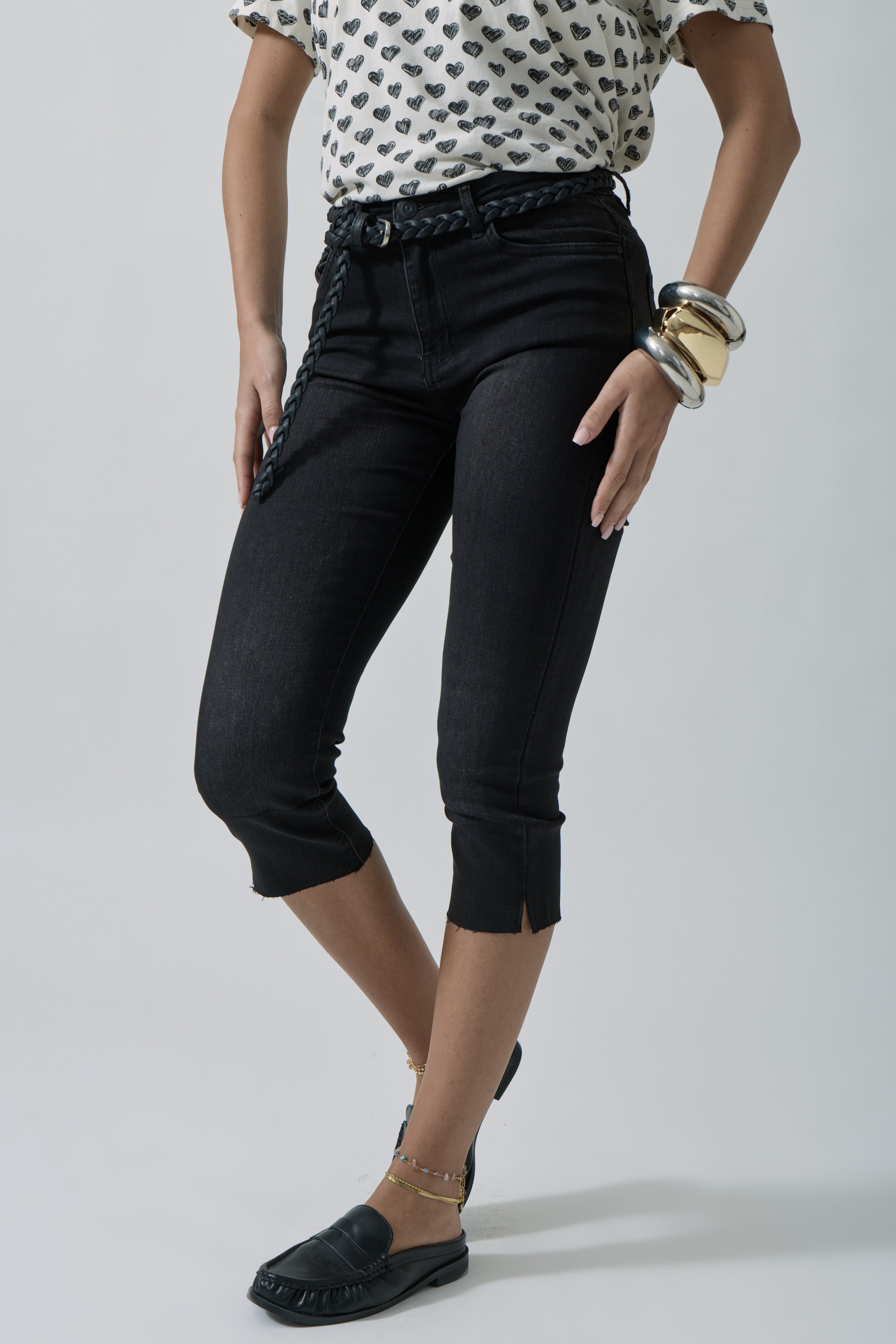 Pinocchietto Denim denim nero|Colore:Denim nero
