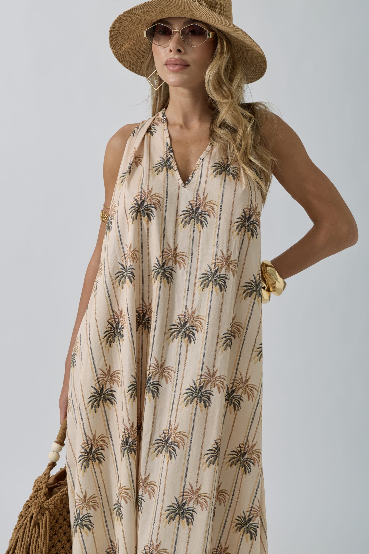 Abito Palme beige|Colore:Beige