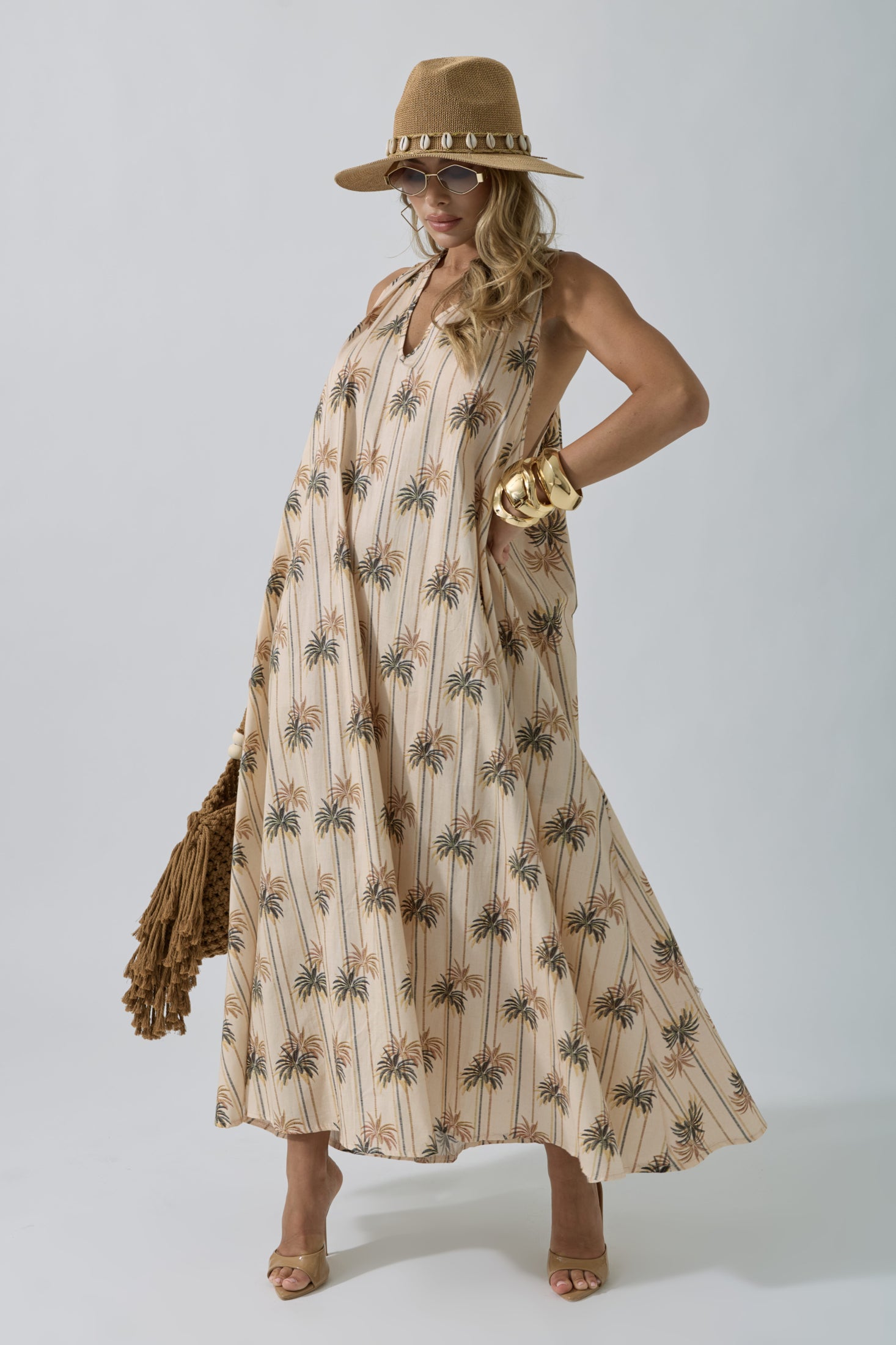 Abito Palme beige|Colore:Beige