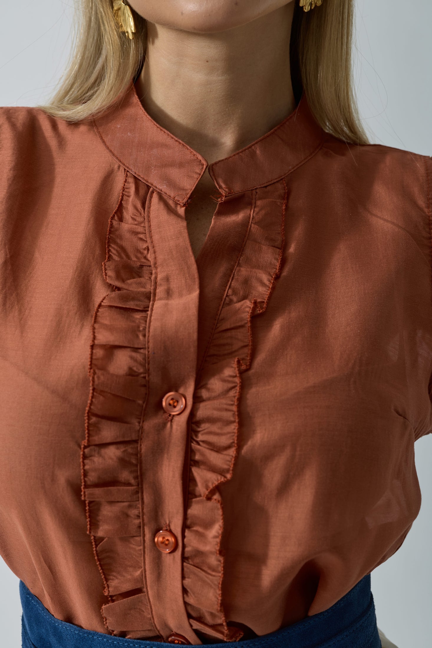 Camicia Caramel Ruggine|Colore:Ruggine