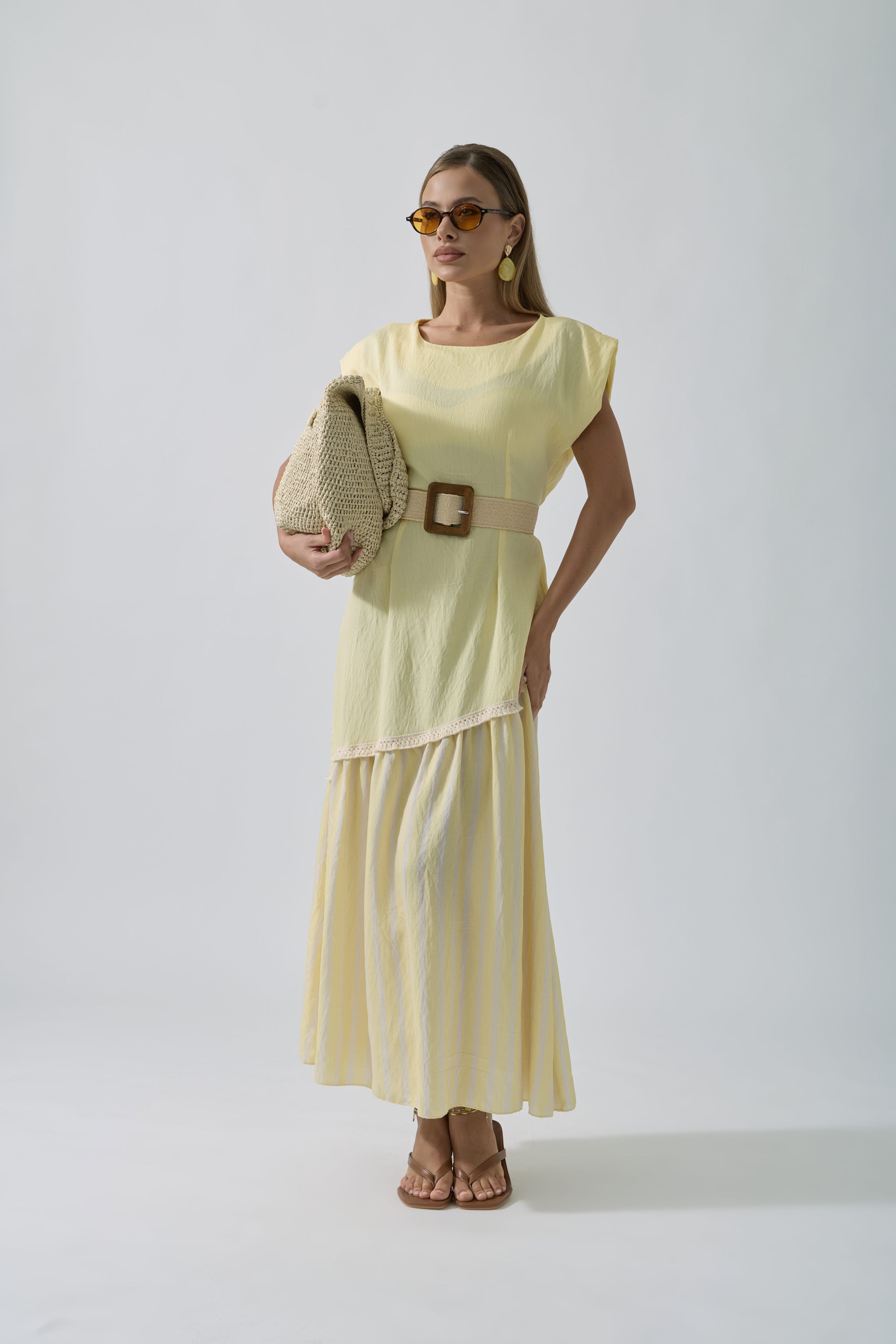 Abito Combo Giallo|Colore:Giallo