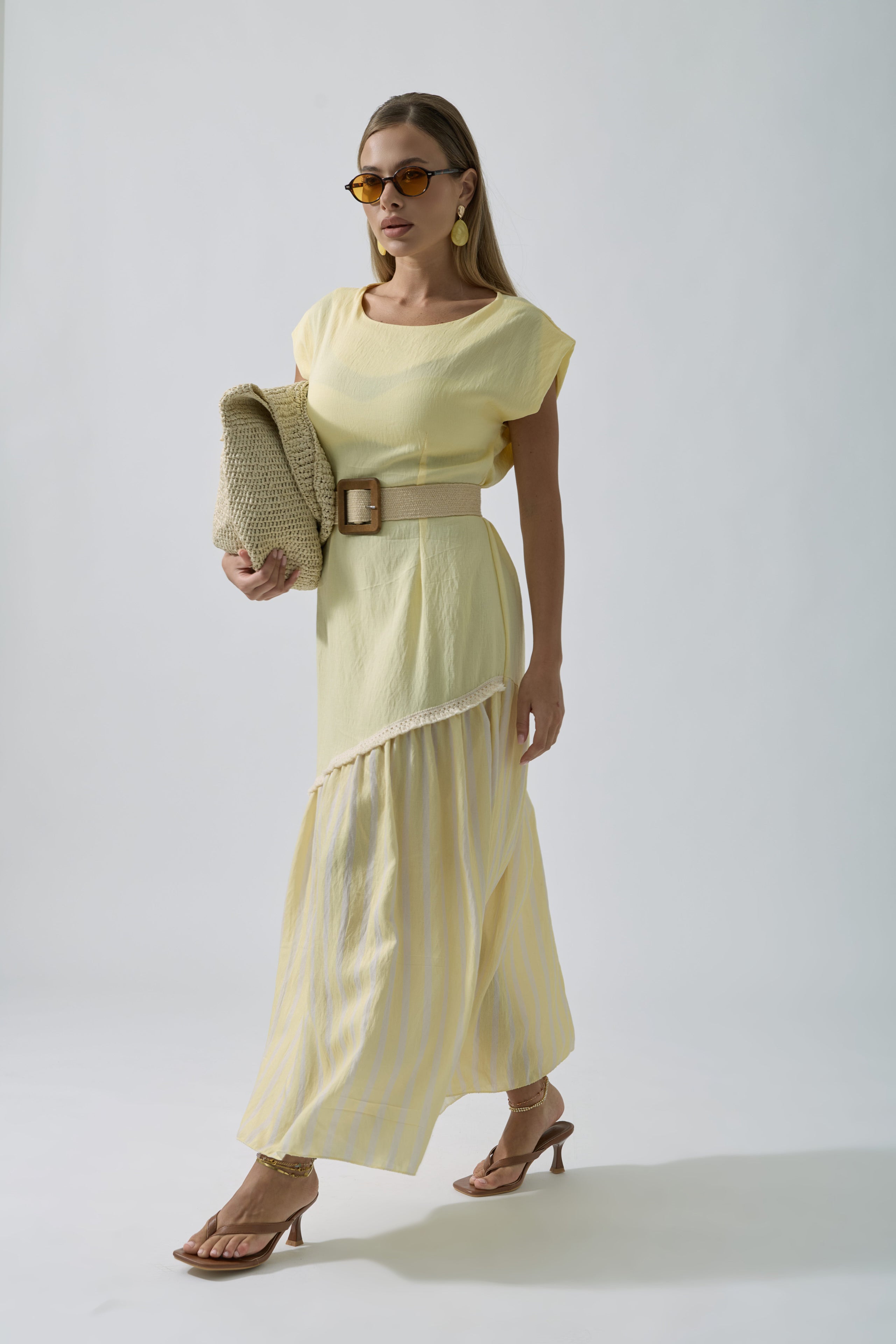 Abito Combo Giallo|Colore:Giallo