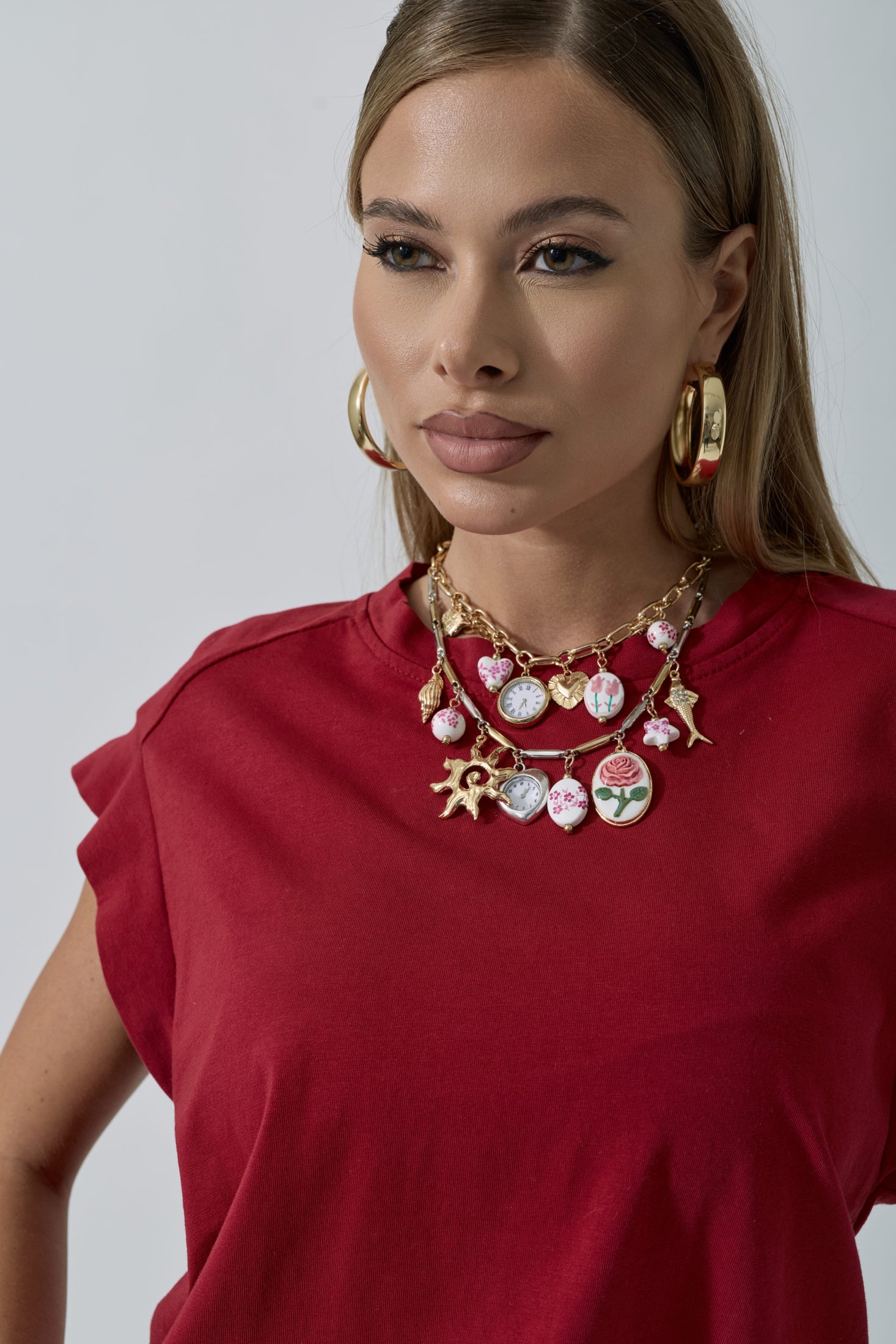 Collana Ciondoli Greek Rosa|Colore:Rosa