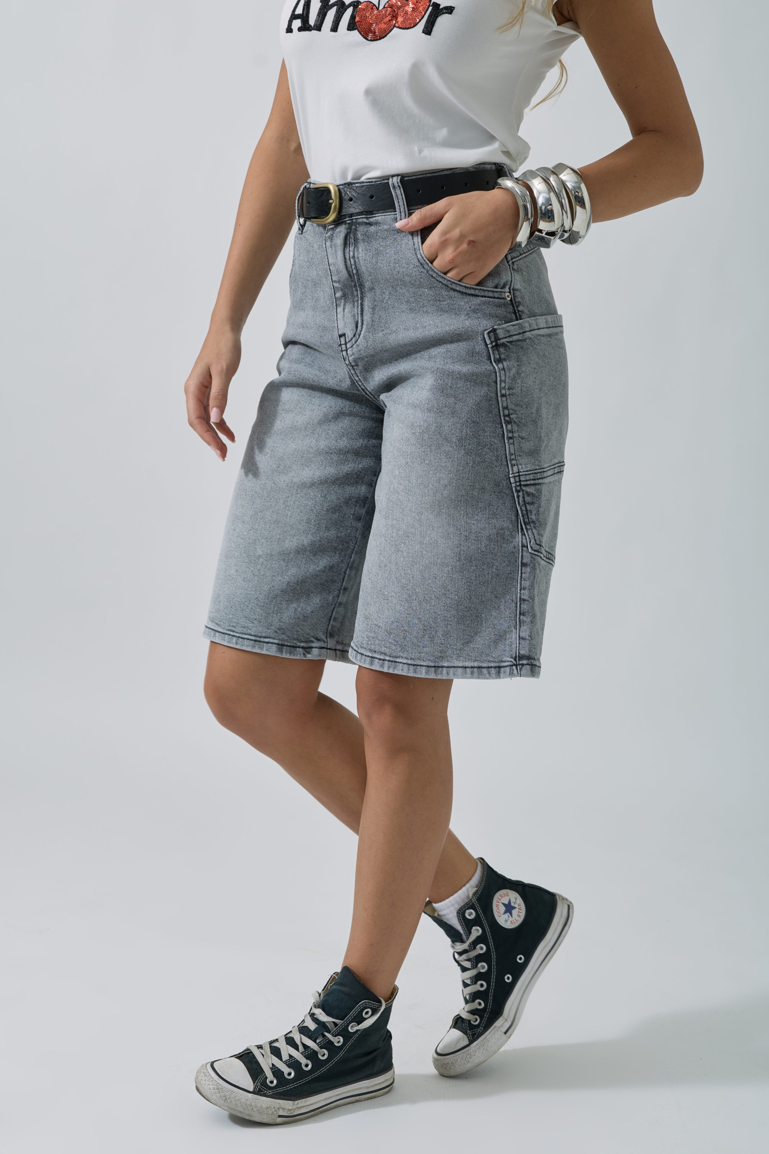 Bermuda Florida denim grigio|Colore:Denim grigio