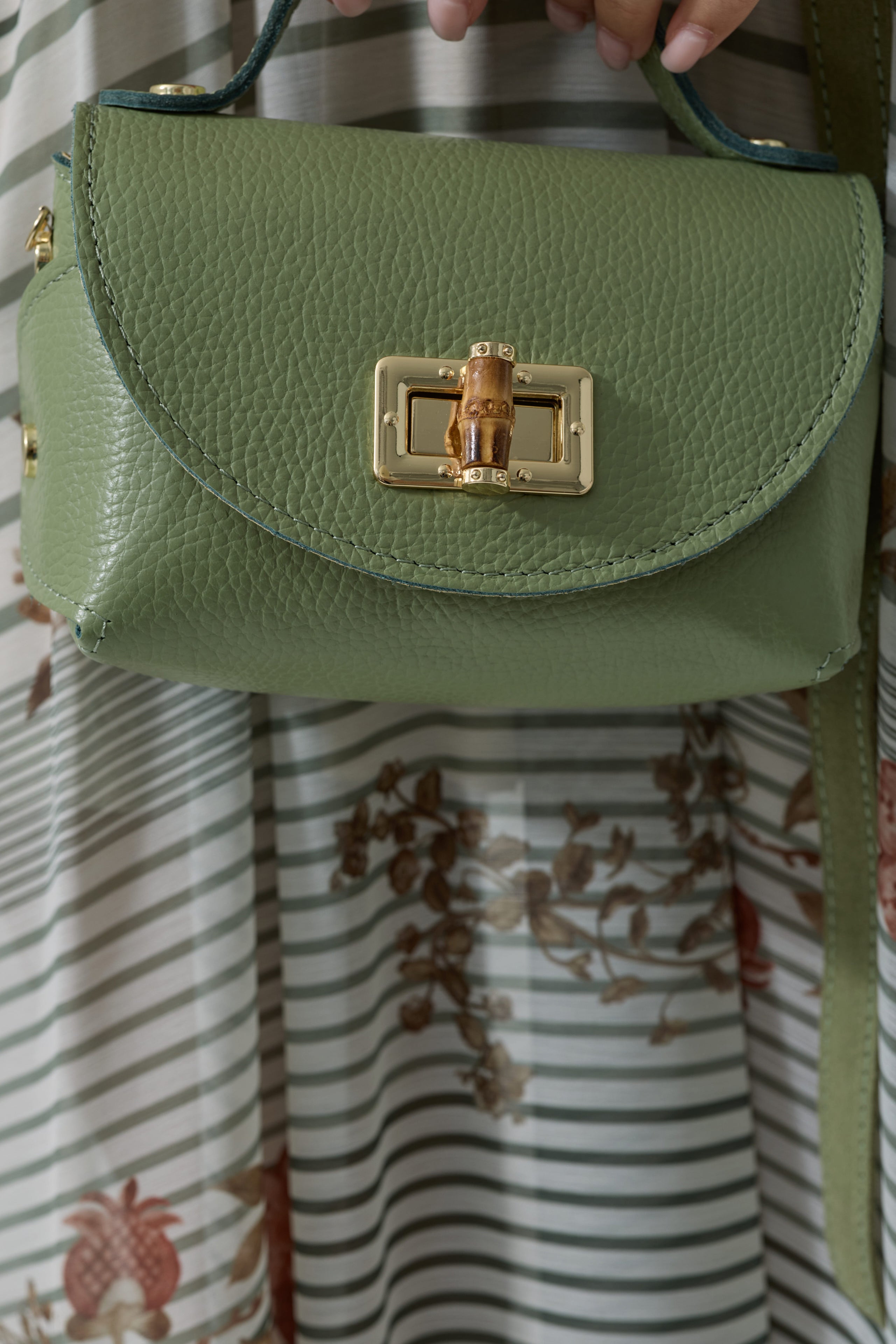 Mini Bag Bamboo verde salvia|Colore:Verde salvia