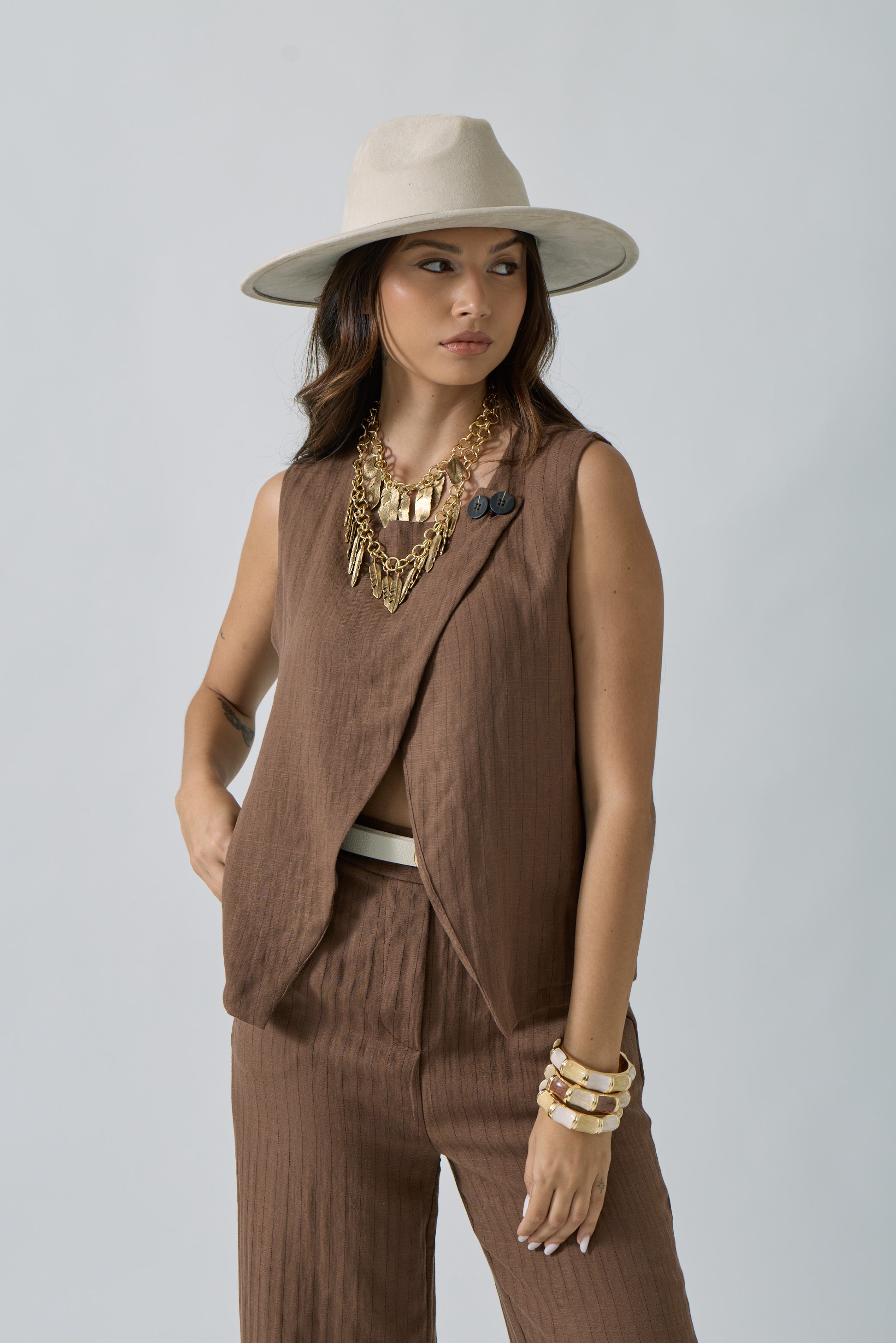 Gilet Harpey Cacao|Colore:Cacao