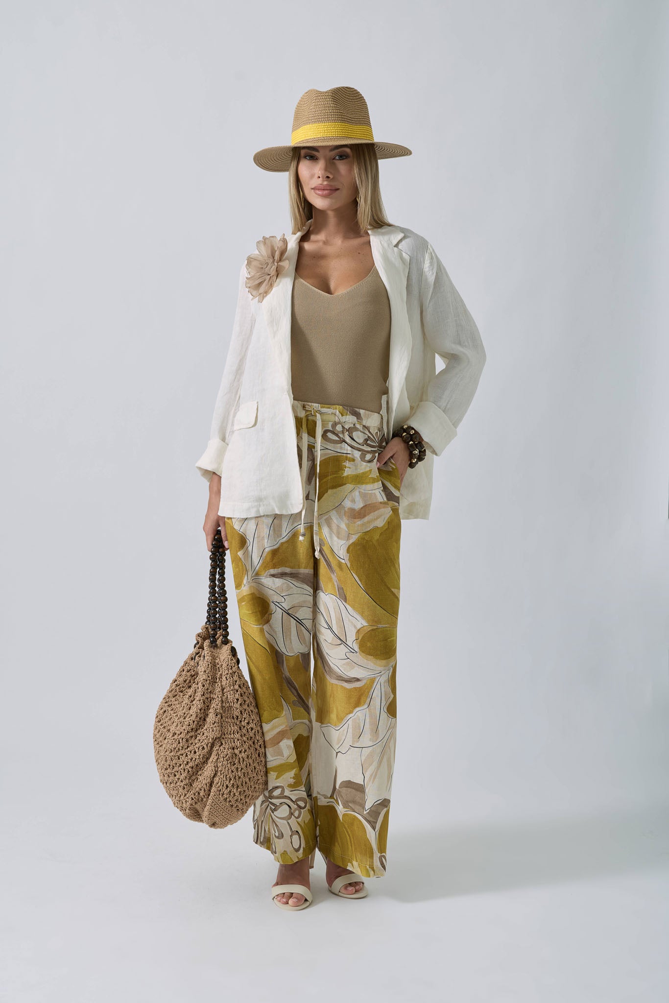 Pantalone Thalia senape|Colore:Senape
