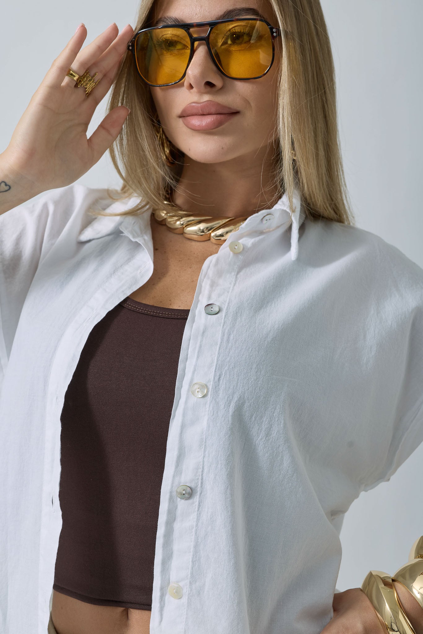 Camicia Aria bianco|Colore:Bianco
