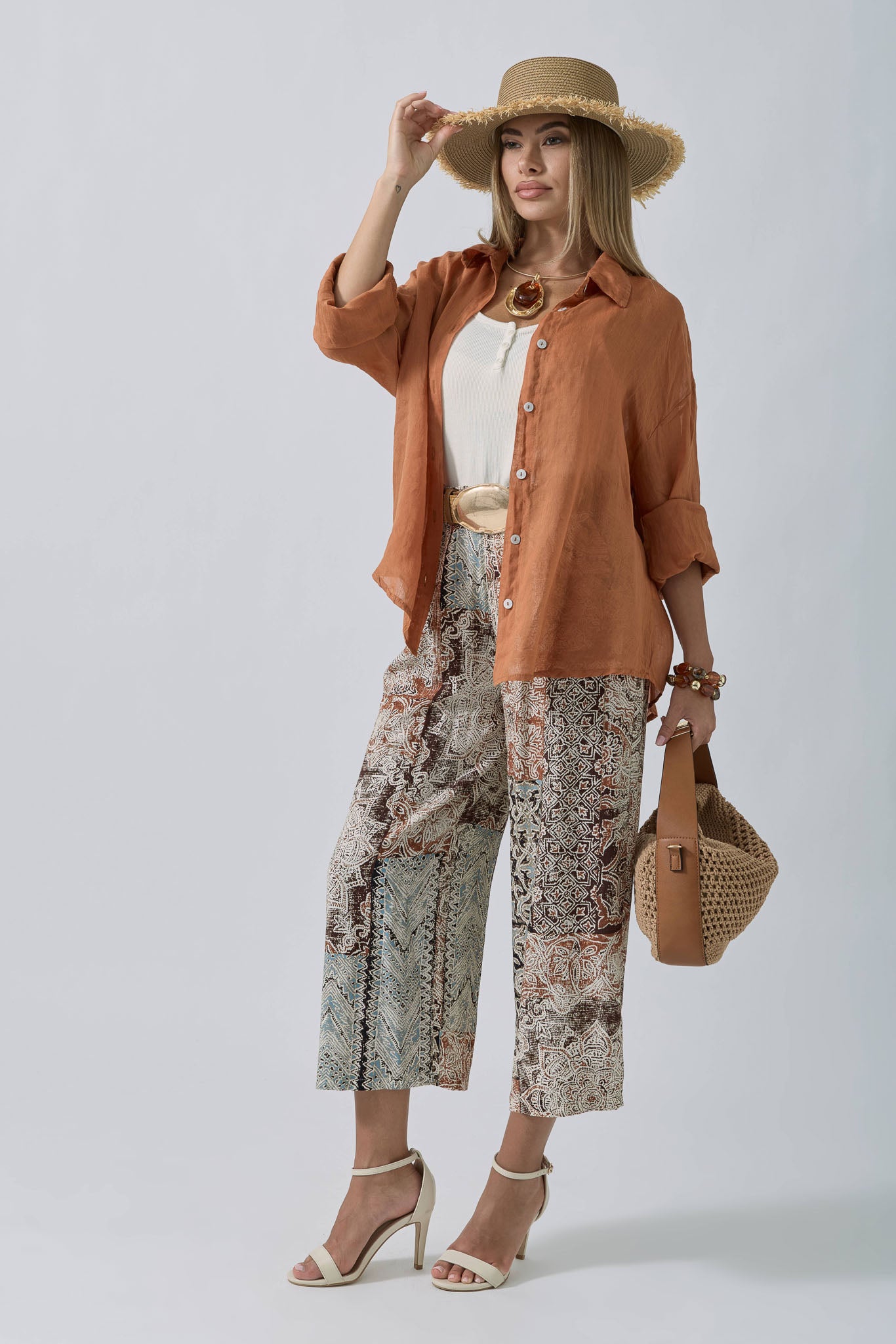 Pantalone Mosaic beige|Colore:Beige