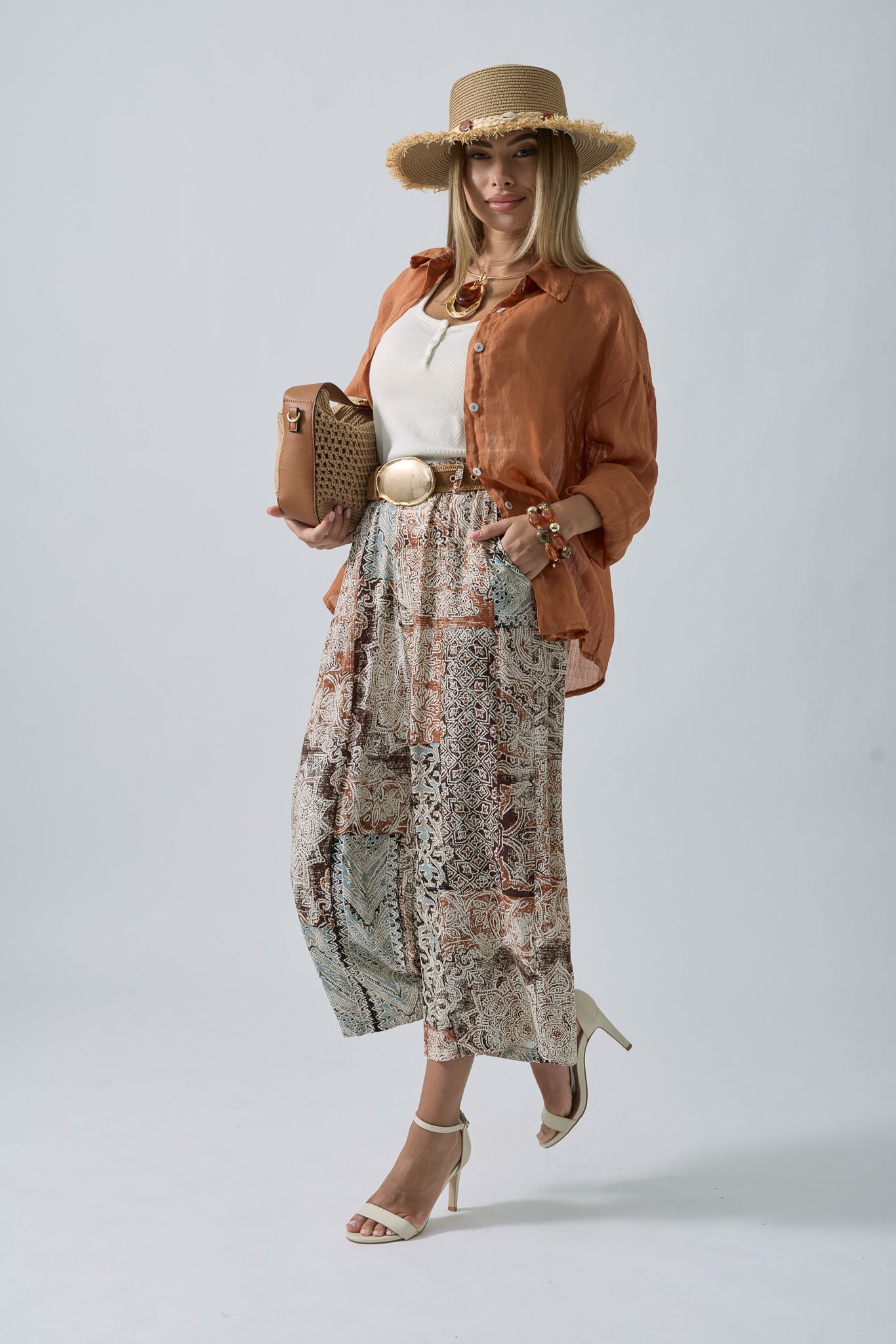 Pantalone Mosaic beige|Colore:Beige