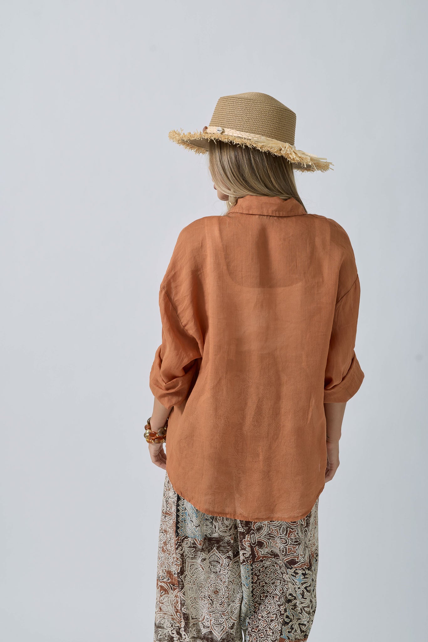 Camicia Ines coccio|Colore:Coccio
