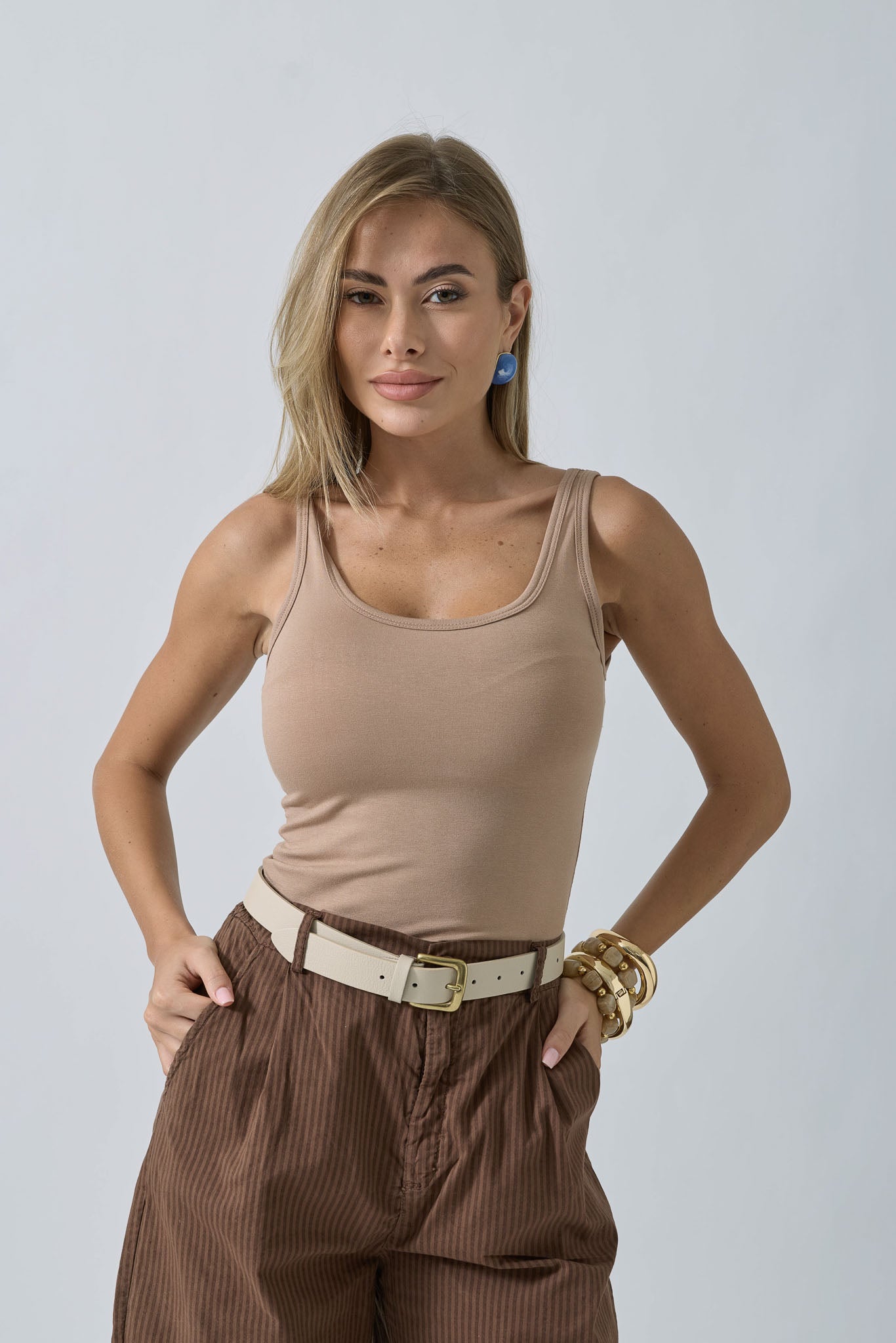 Canotta Skin Beige scuro|Colore:Beige scuro