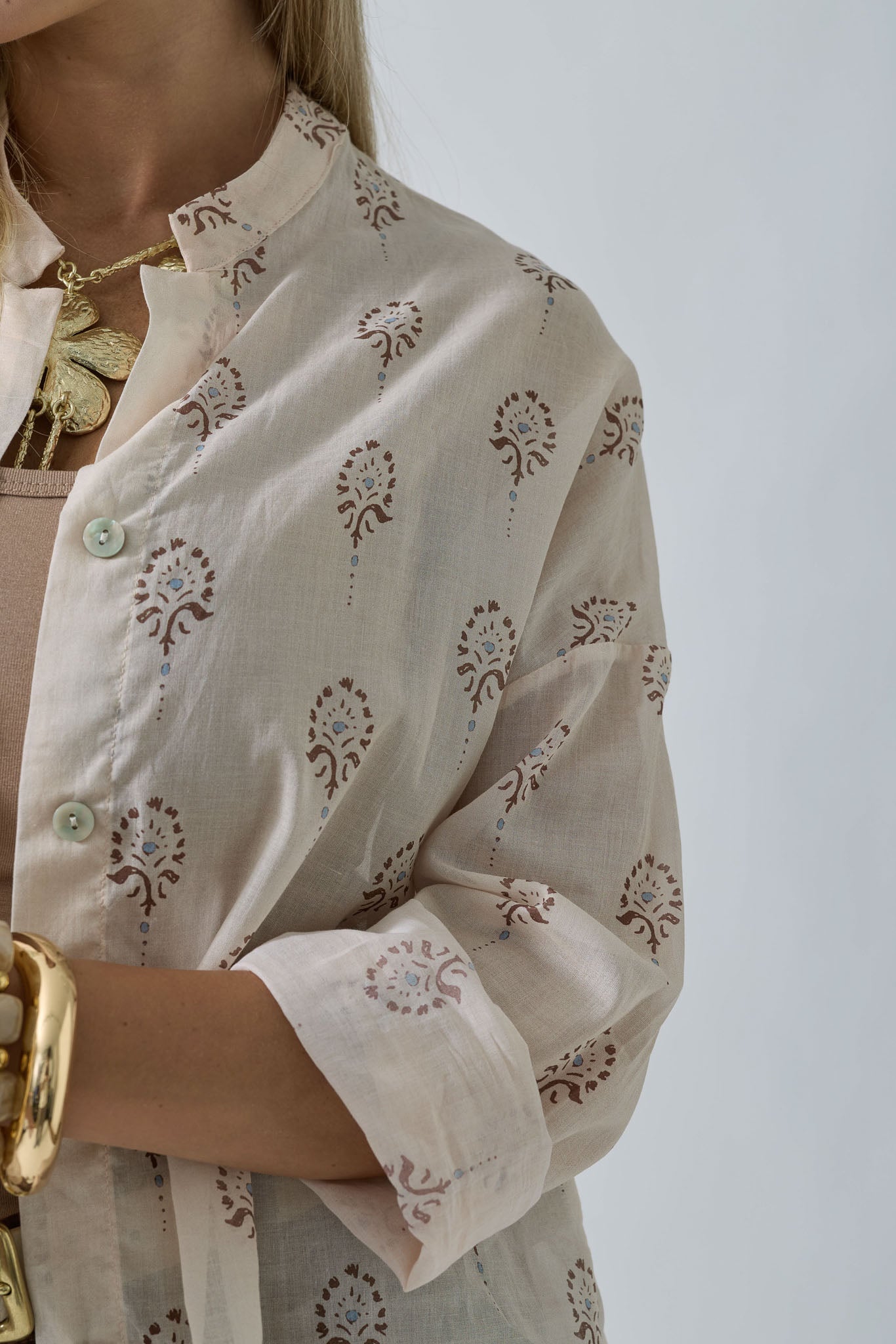Camicia Ninfea beige chiaro|Colore:Beige chiaro