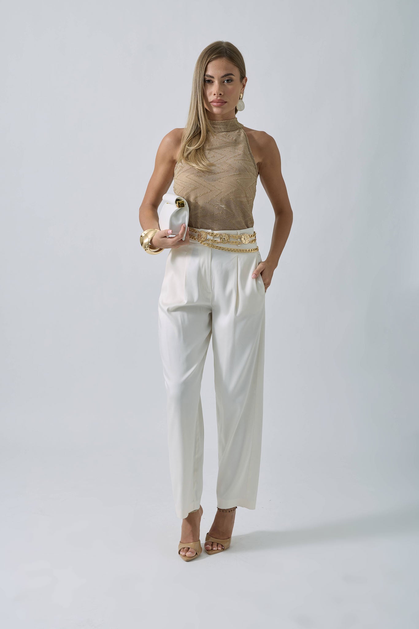 Pantalone Morbido panna|Colore:Panna