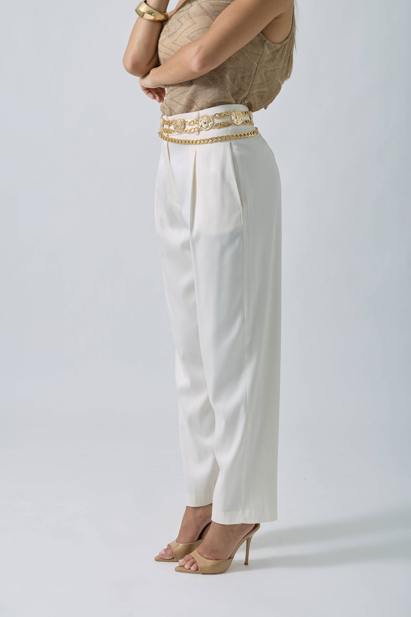 Pantalone Morbido panna|Colore:Panna