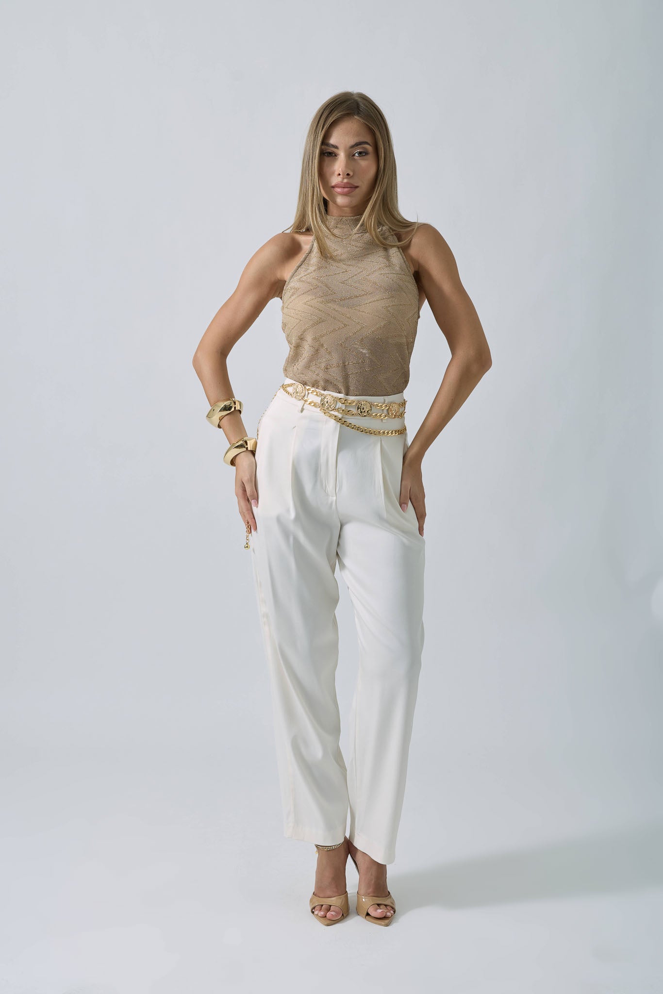 Pantalone Morbido panna|Colore:Panna