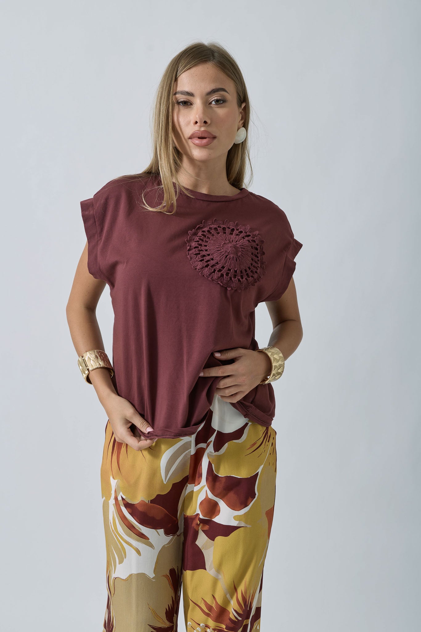 Maglia Ysee bordeaux|Colore:Bordeaux