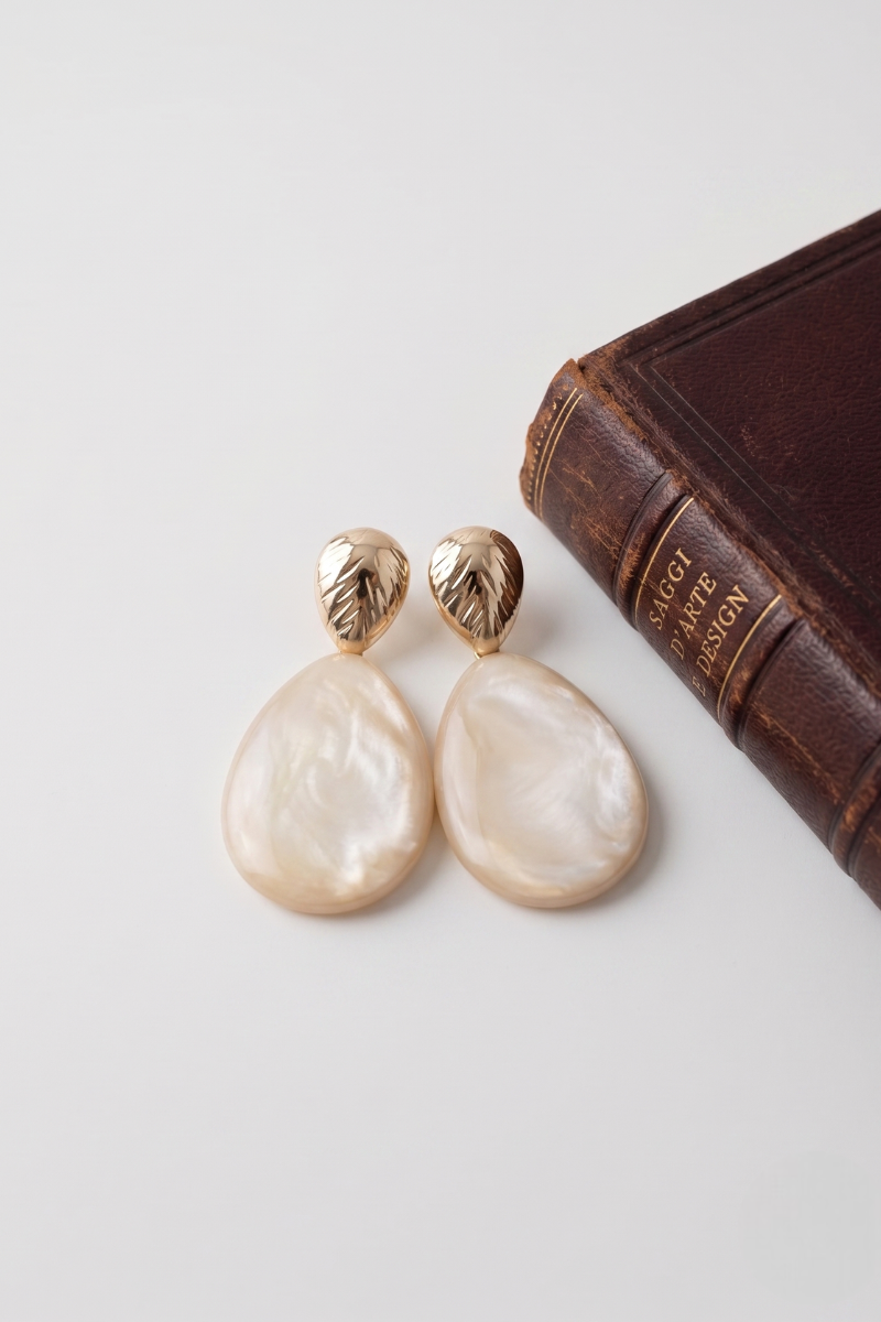 Orecchini Goccia Beige|Colore:Beige
