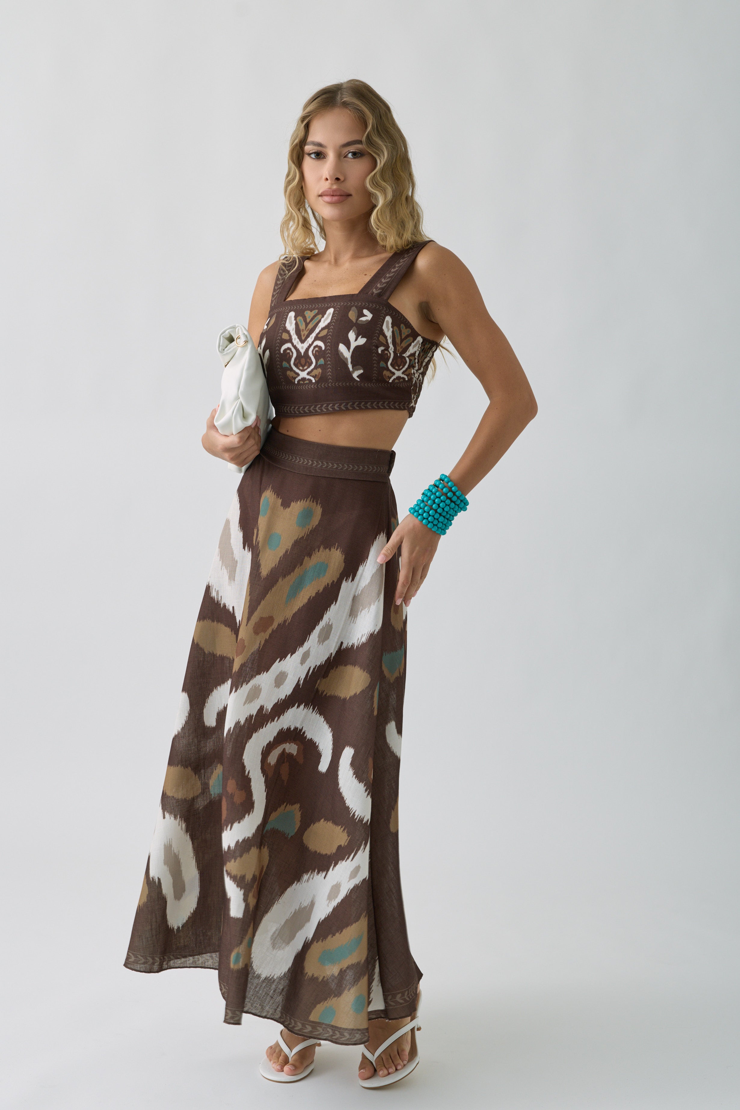 Coordinato Top Gonna Zanzibar testa di moro|Colore:Testa di moro