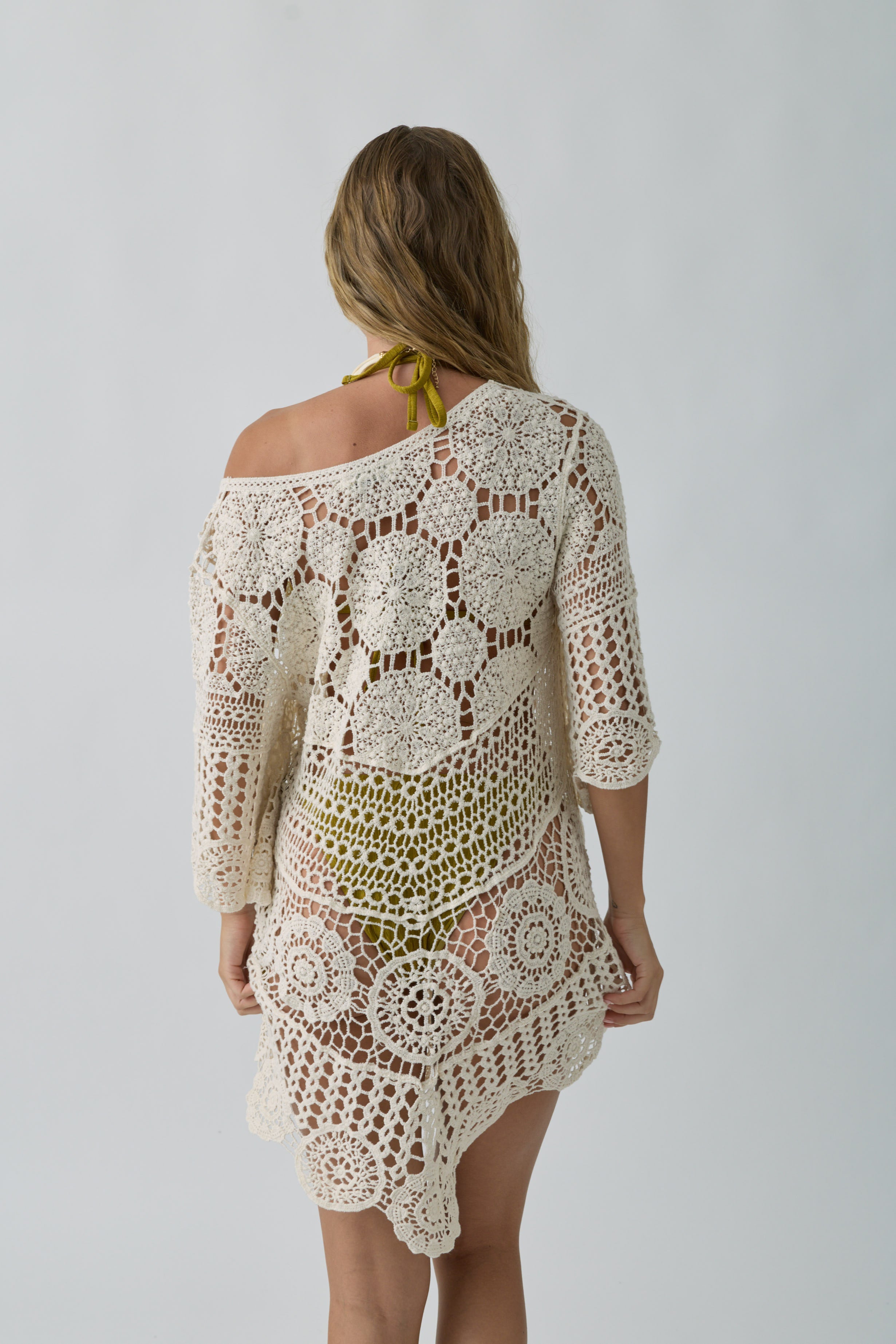 Copricostume Macramè burro|Colore:Burro