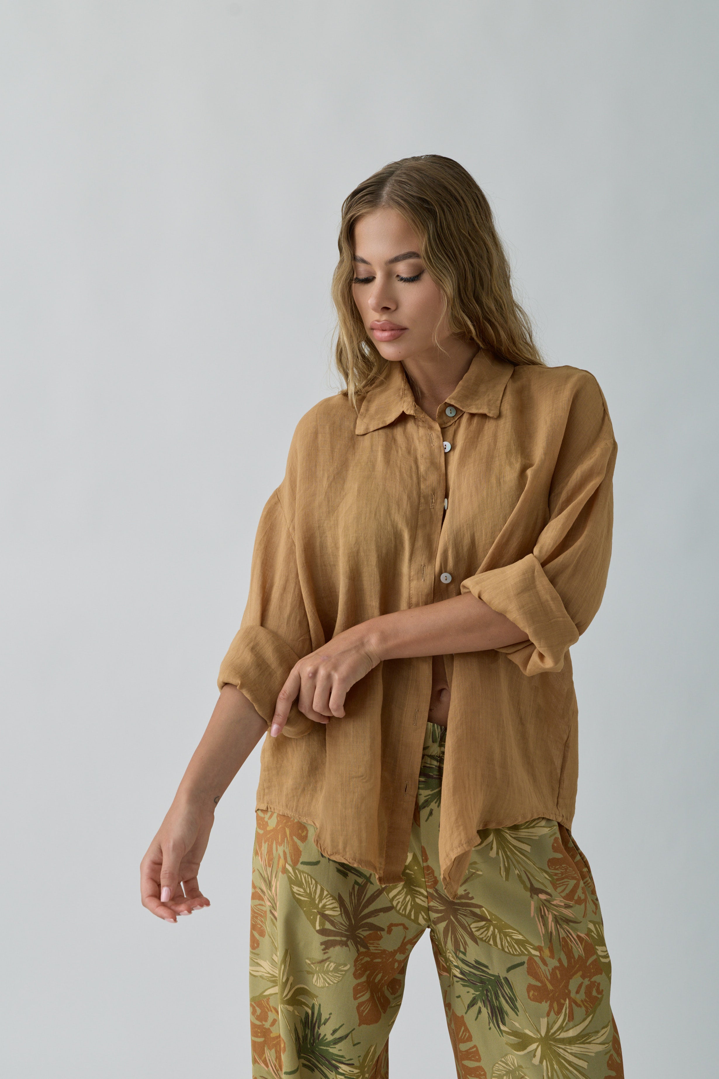 Camicia Ines Ocra|Colore:Ocra
