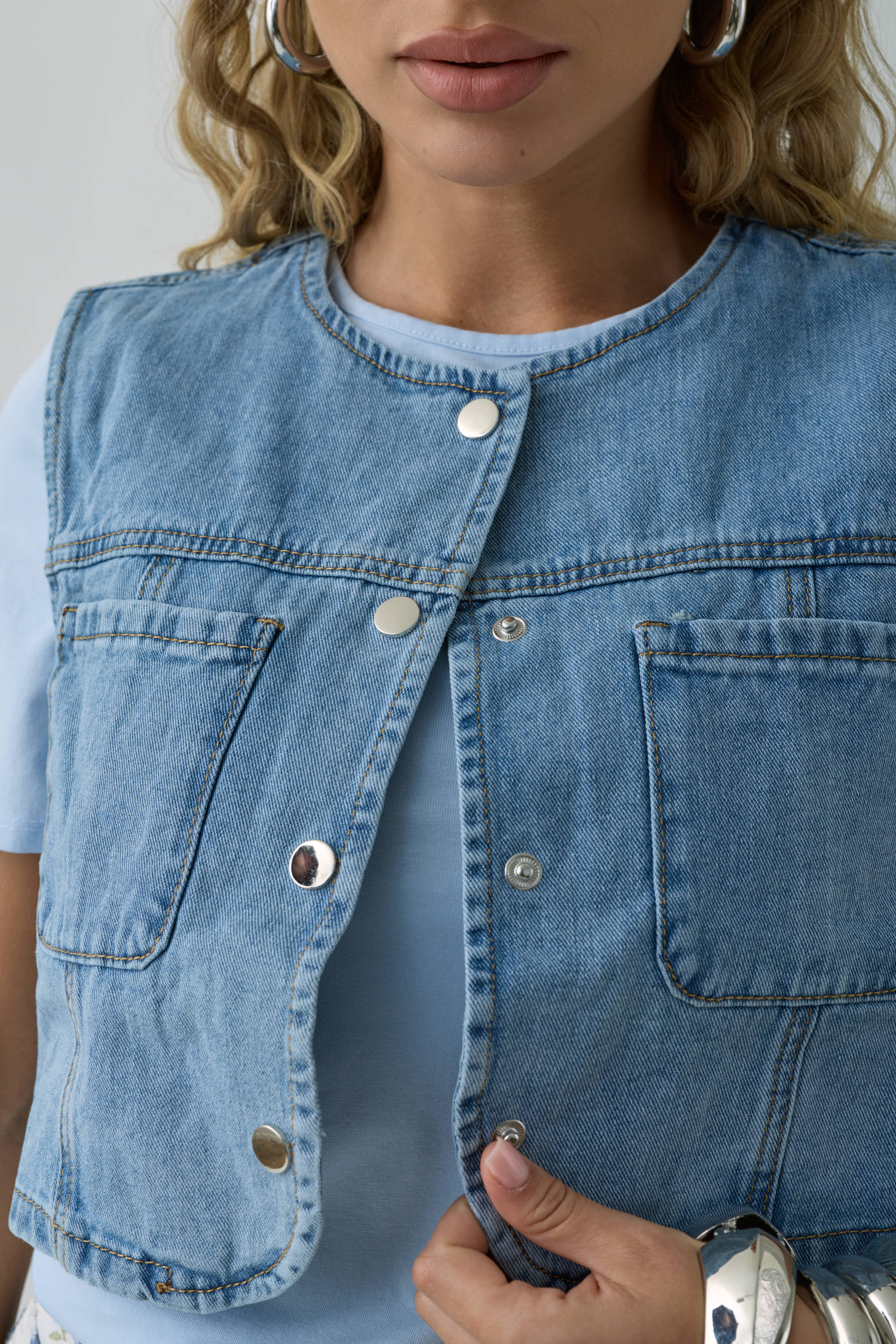 Gilet Denim denim|Colore:Denim