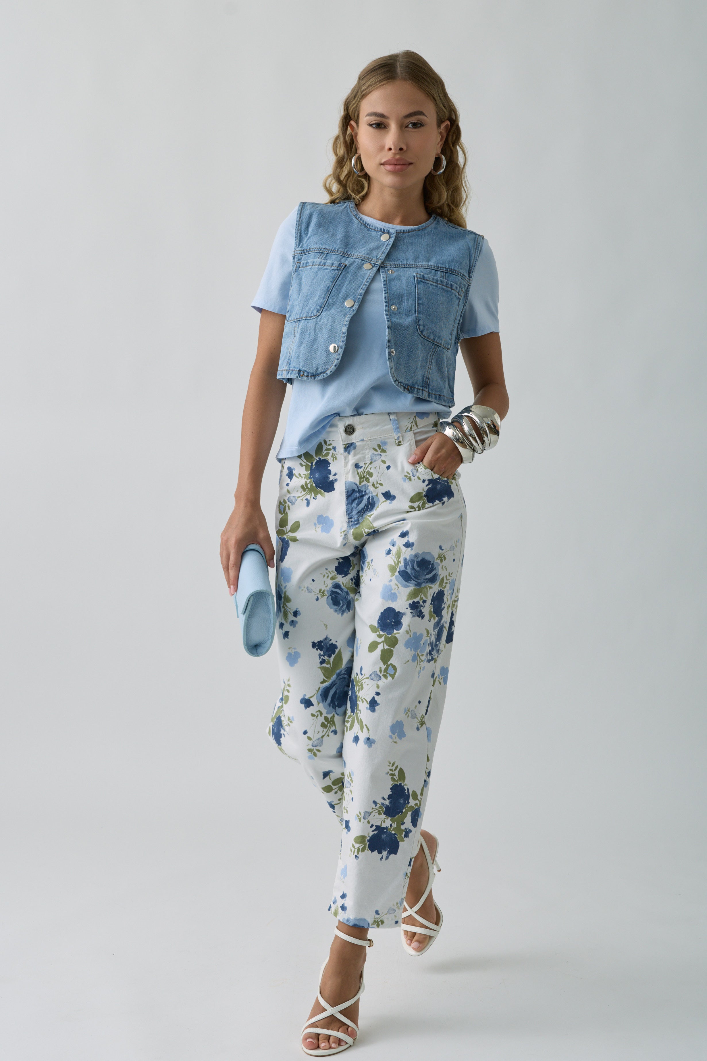 Pantalone Fiori avion|Colore:Avion