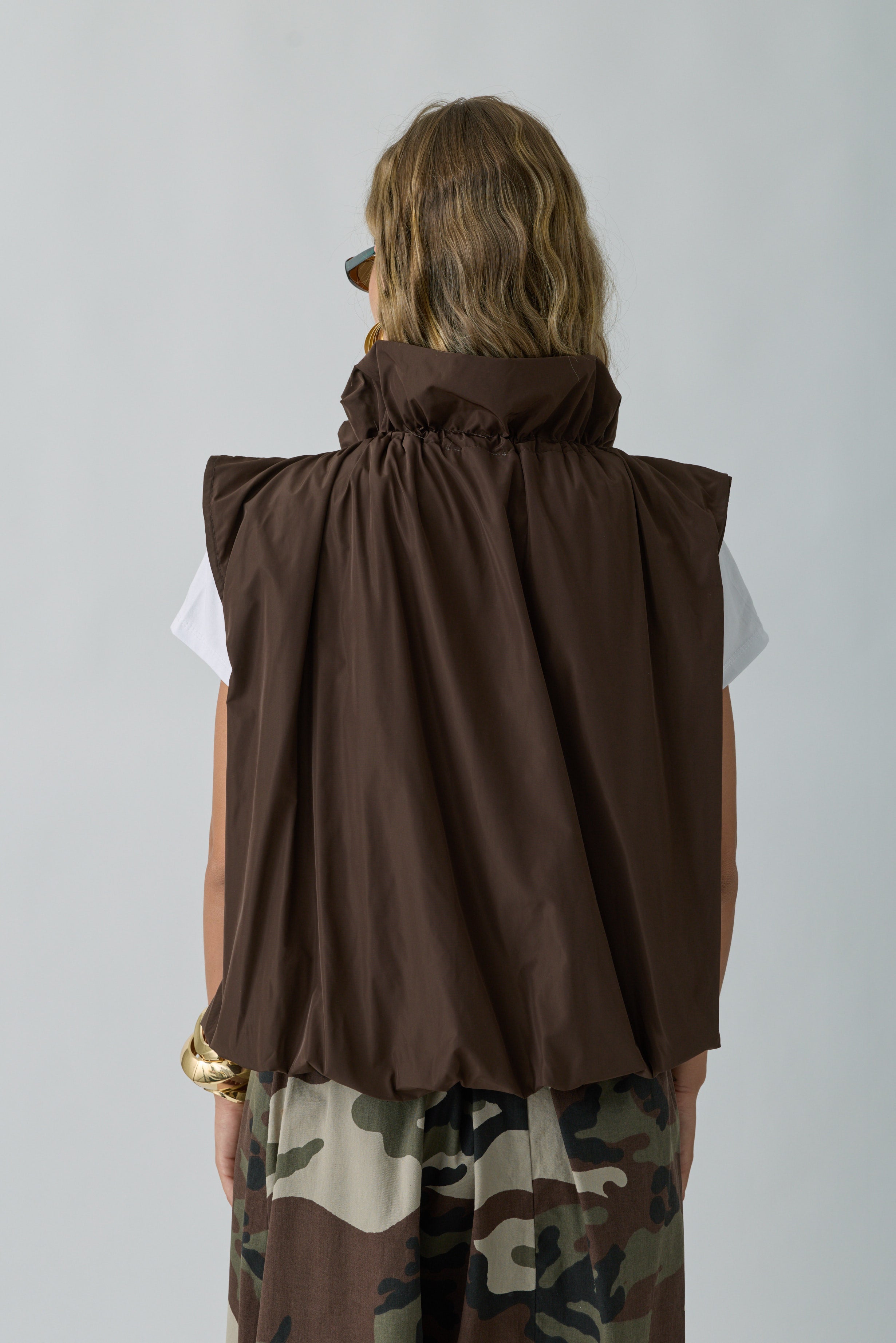 Gilet In Pizzo testa di moro|Colore:Testa di moro