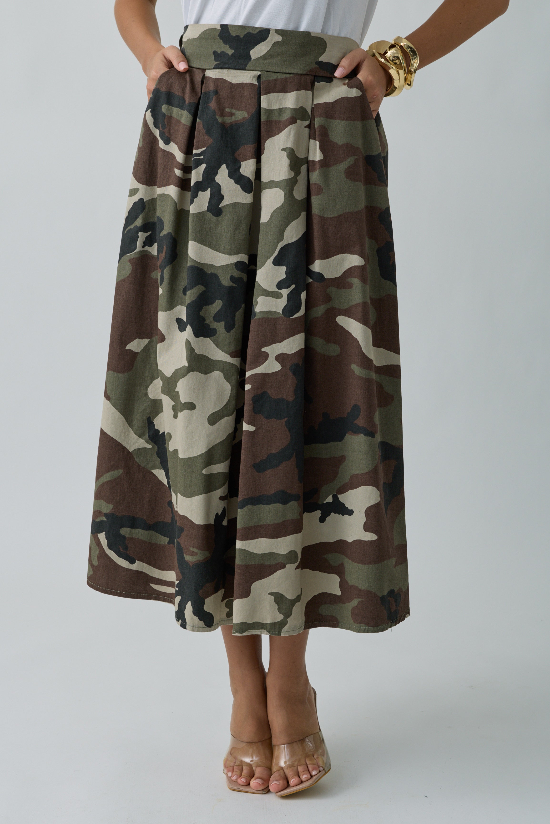 Gonna Camouflage verde|Colore:Verde
