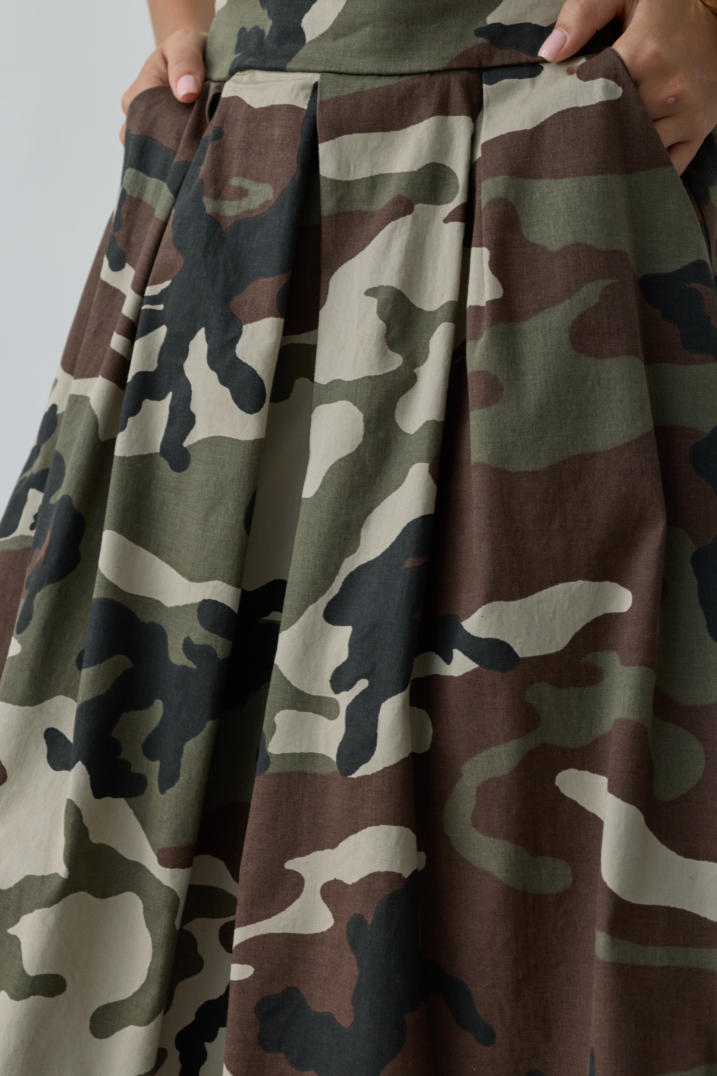 Gonna Camouflage verde|Colore:Verde