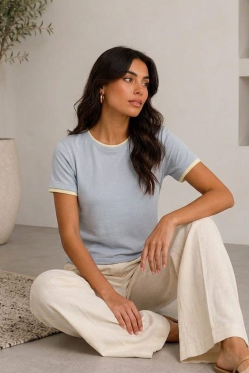 Maglia Simply Celeste|Colore:Celeste