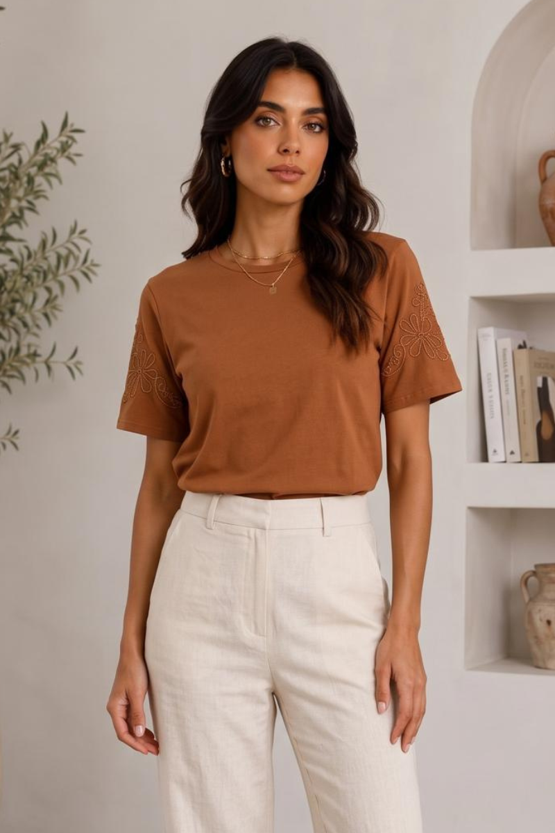 T-Shirt Gemma Ruggine|Colore:Ruggine