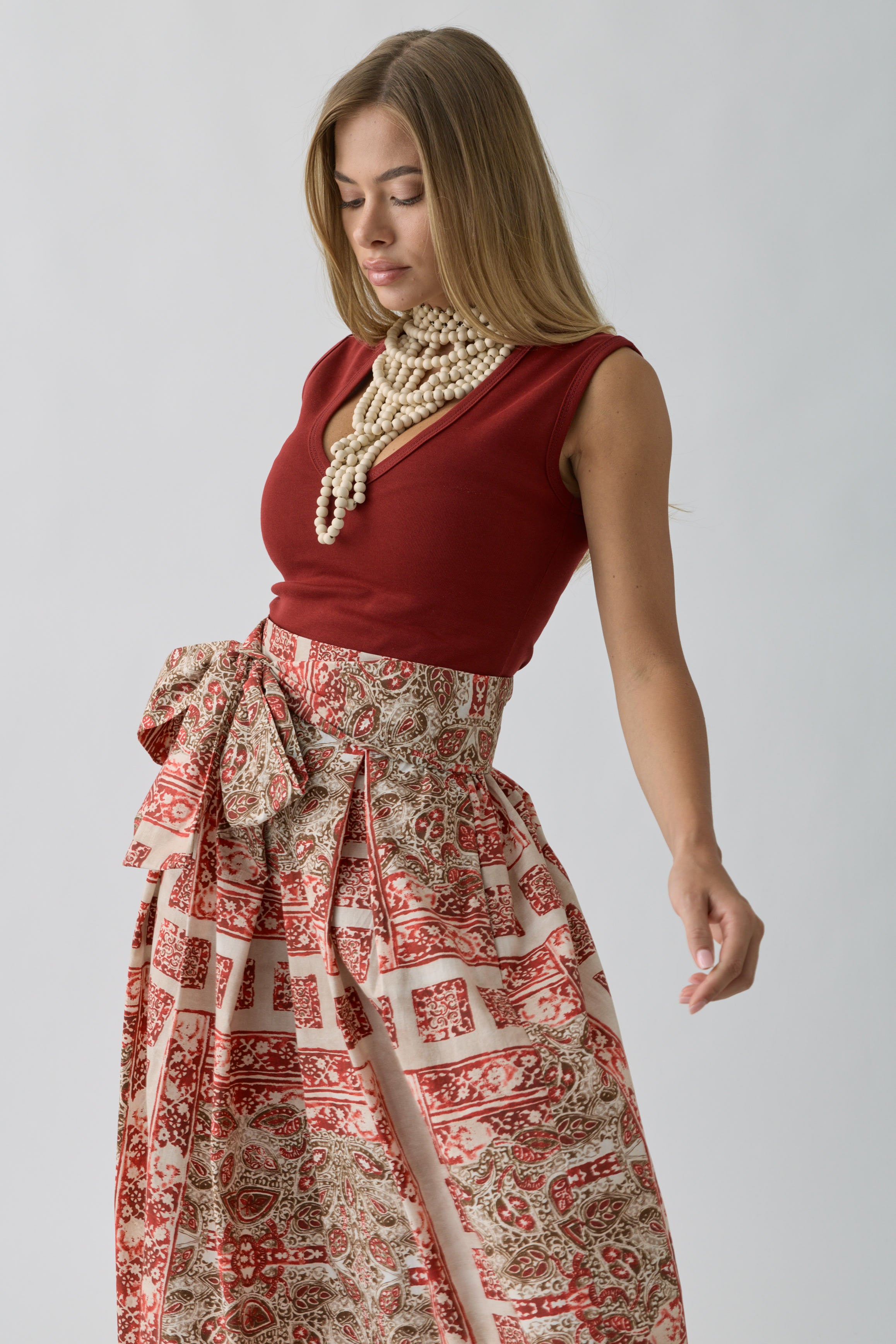 Gonna Astratta beige|Colore:Beige