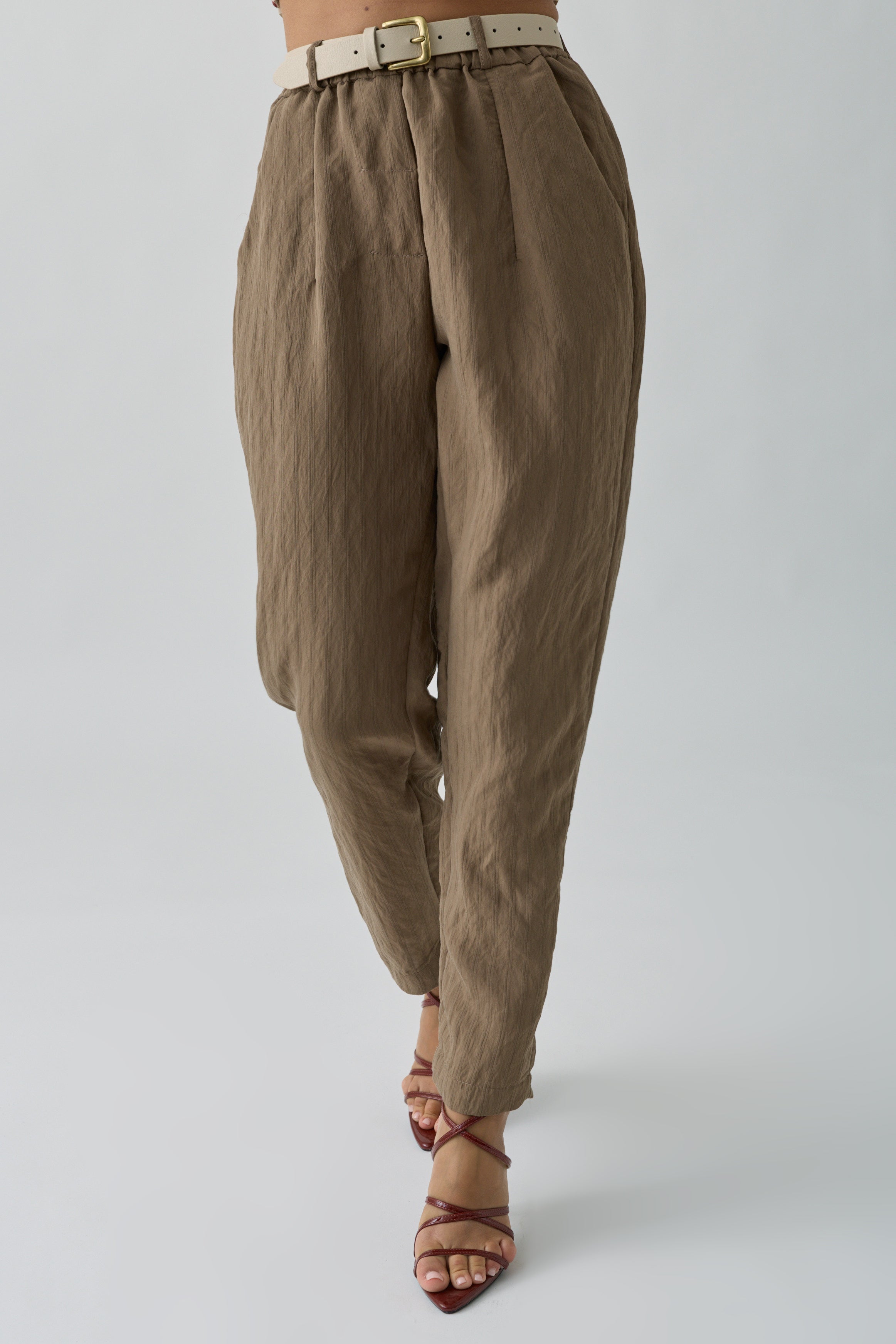 Pantalone Rigato fango|Colore:Fango