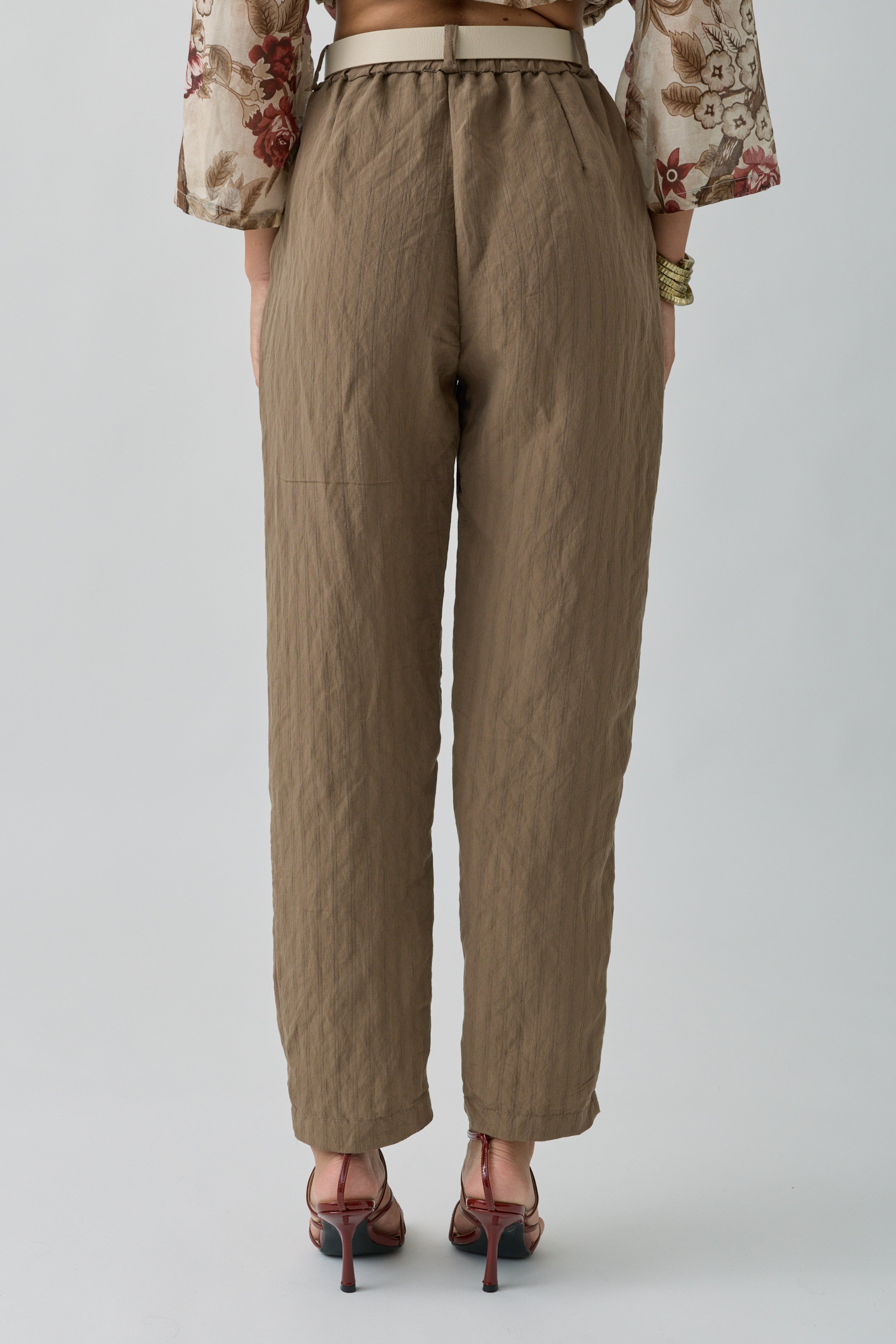 Pantalone Rigato fango|Colore:Fango