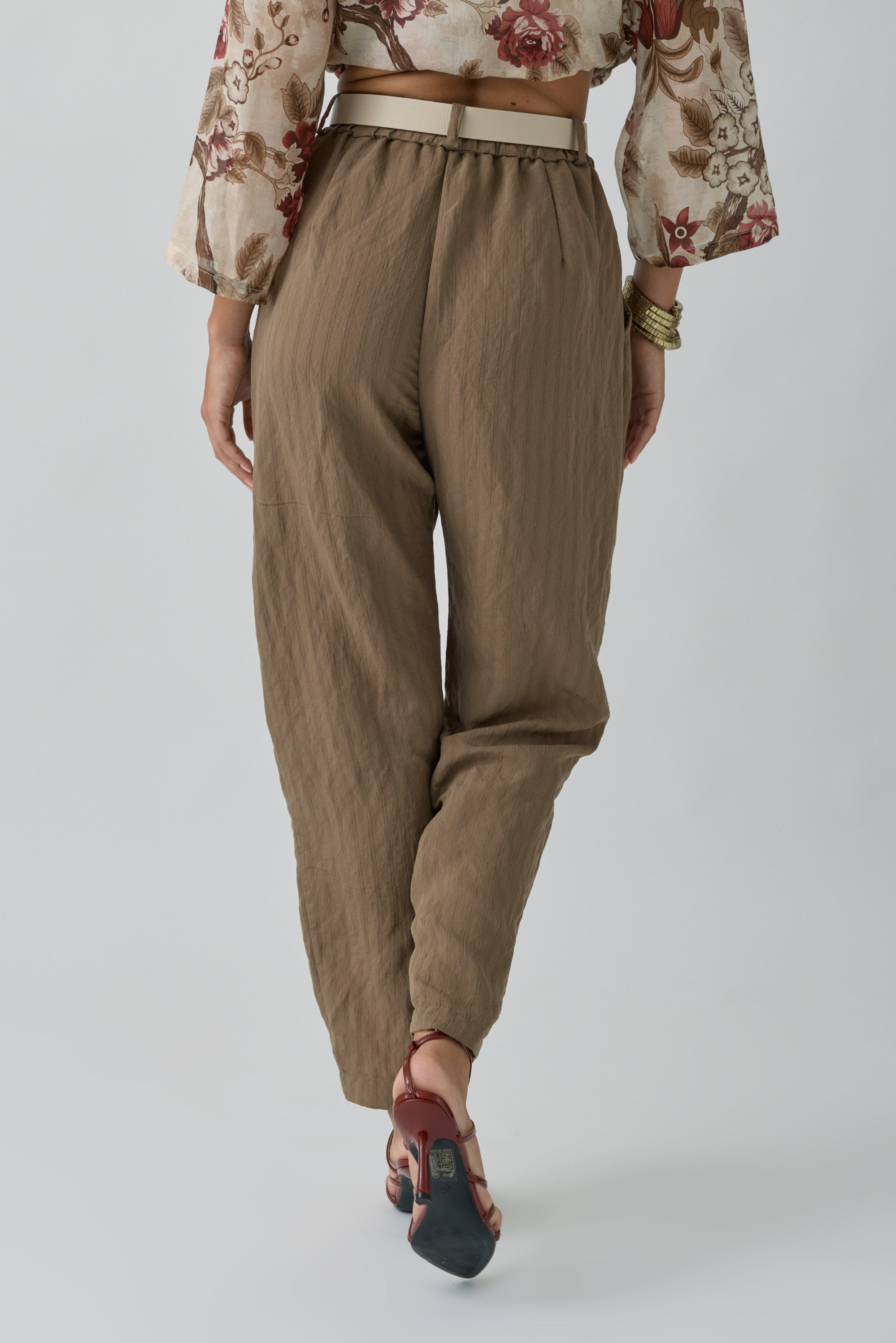 Pantalone Rigato fango|Colore:Fango