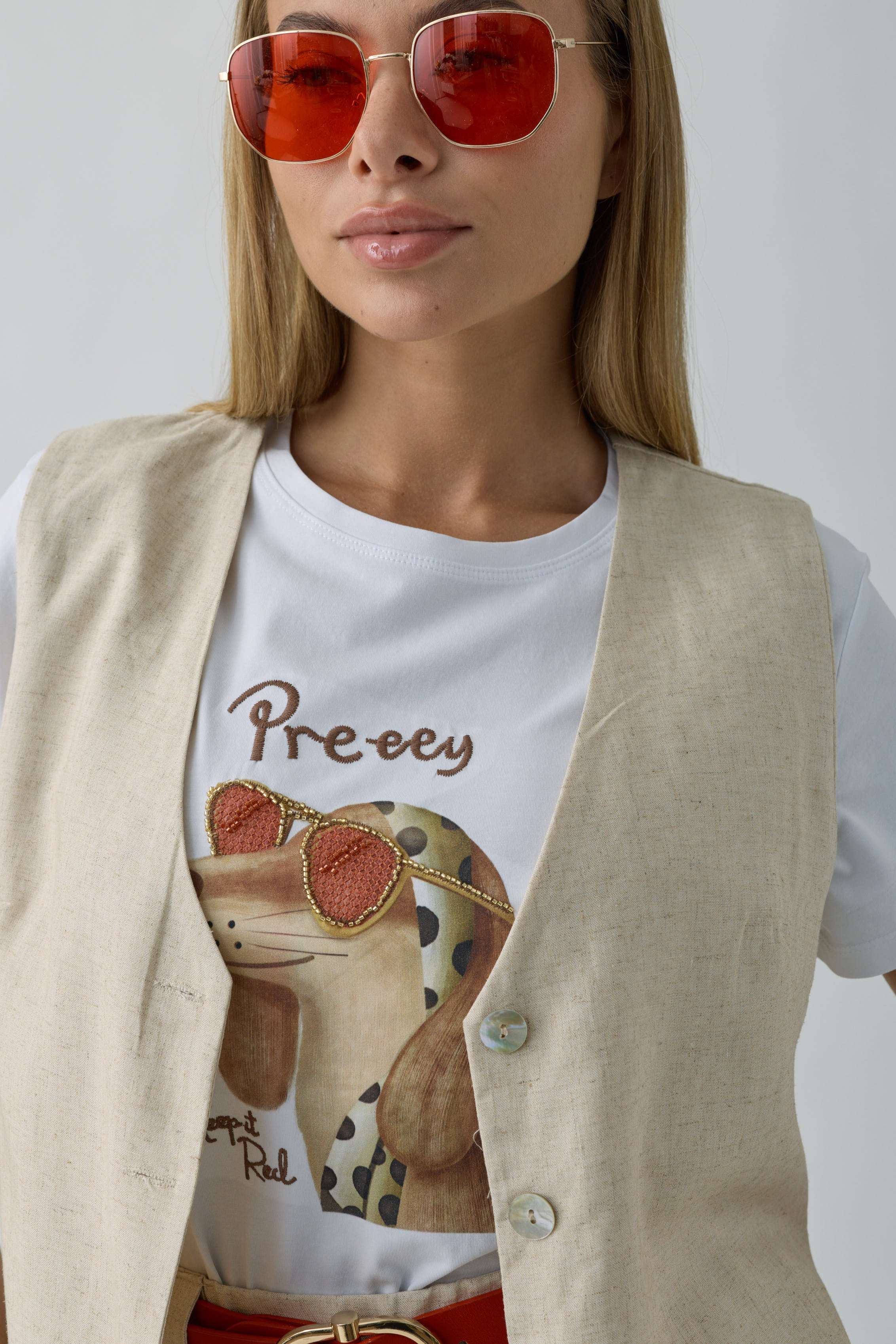 Coordinato Imma Con Shorts beige|Colore:Beige