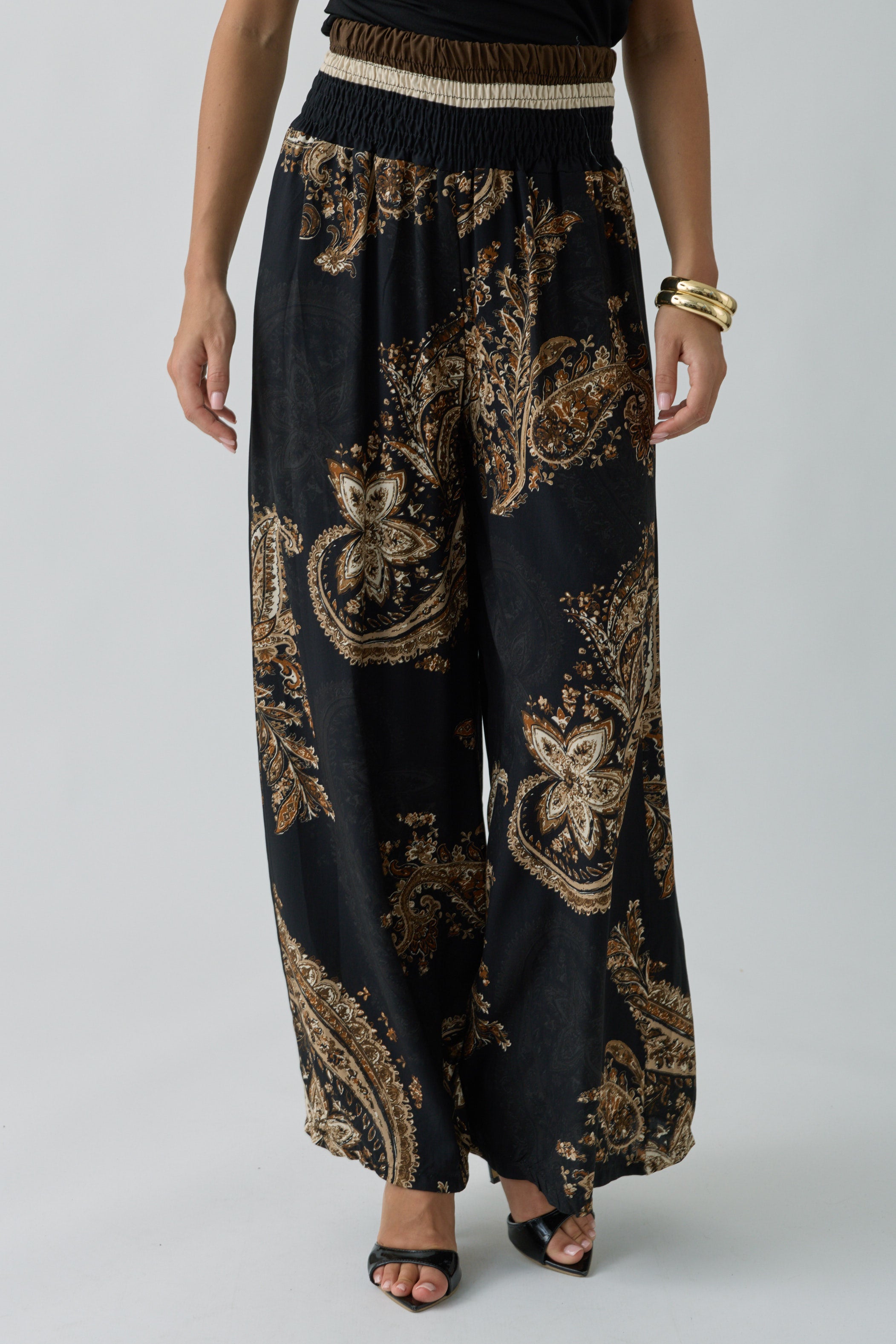 Pantalone Fantasia Cashmere nero|Colore:Nero