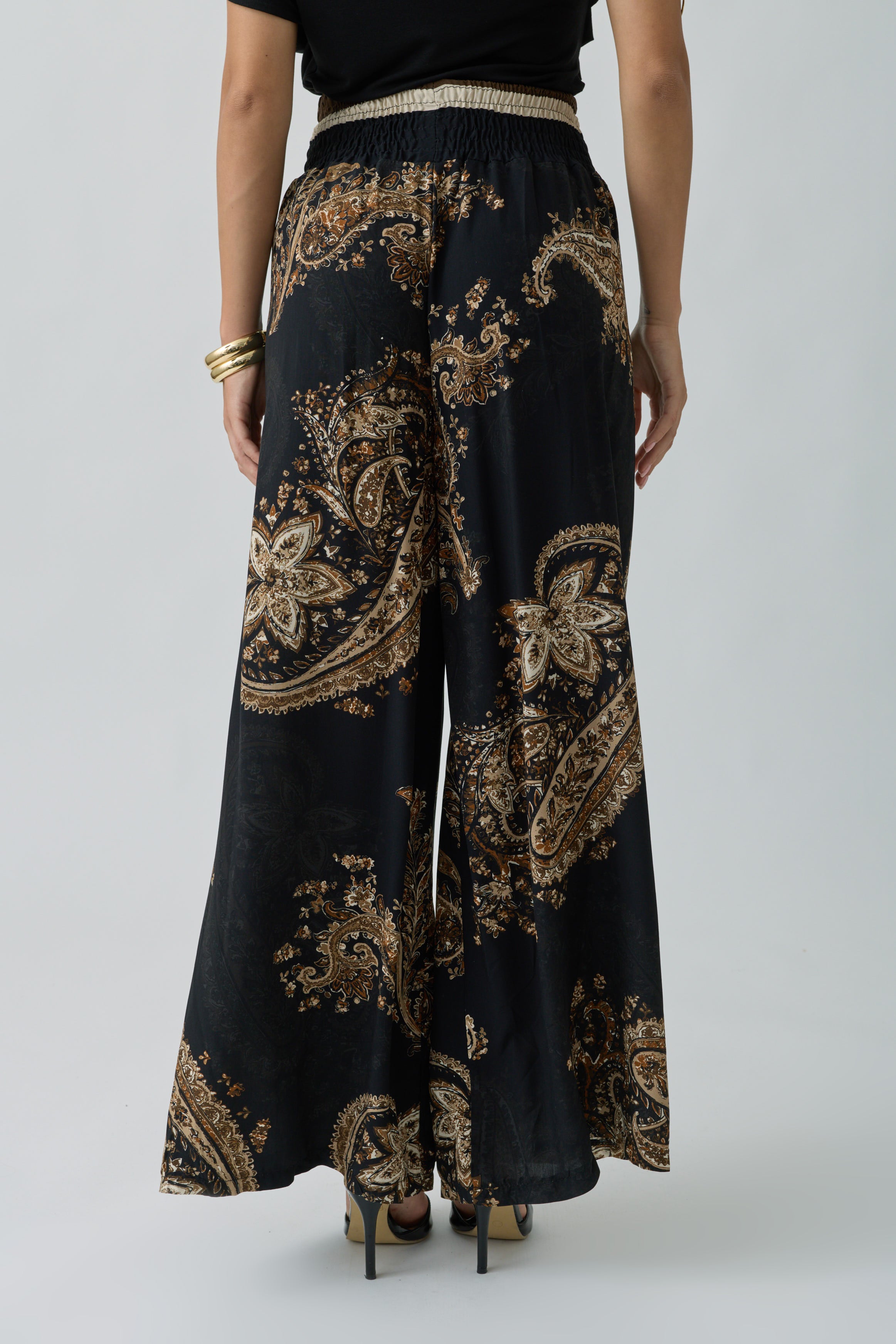 Pantalone Fantasia Cashmere nero|Colore:Nero
