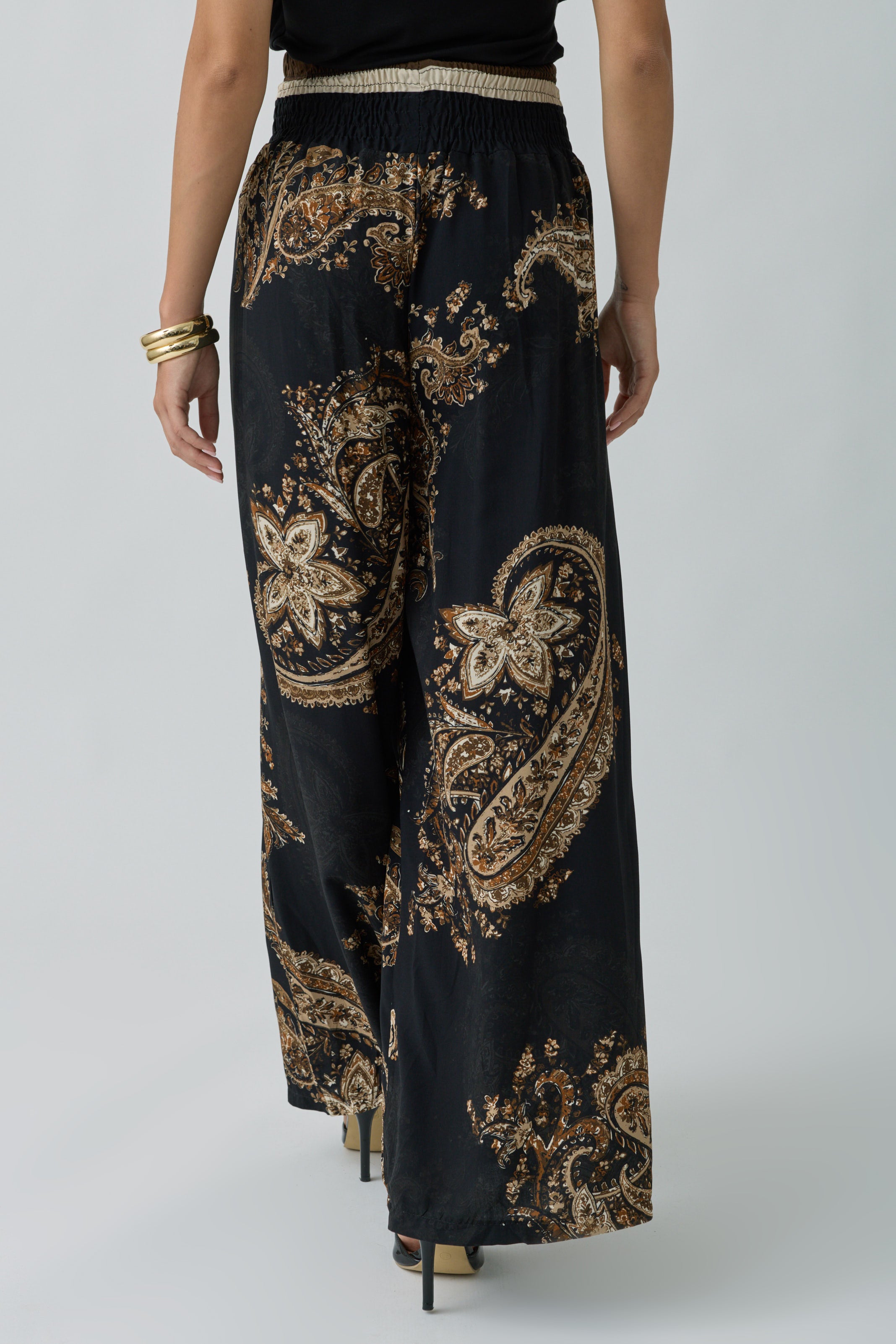Pantalone Fantasia Cashmere nero|Colore:Nero