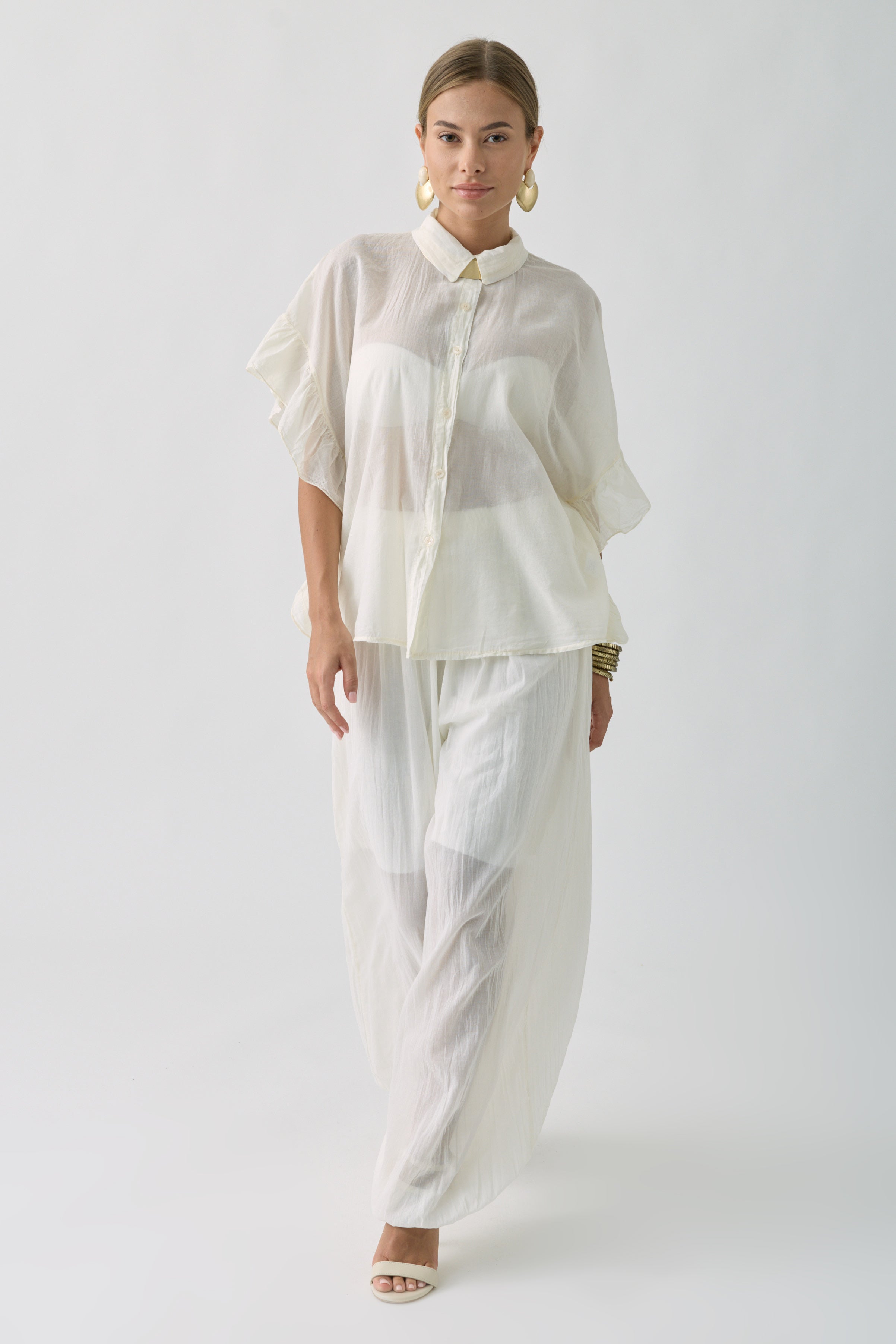 Pantalone Morbido bianco|Colore:Bianco