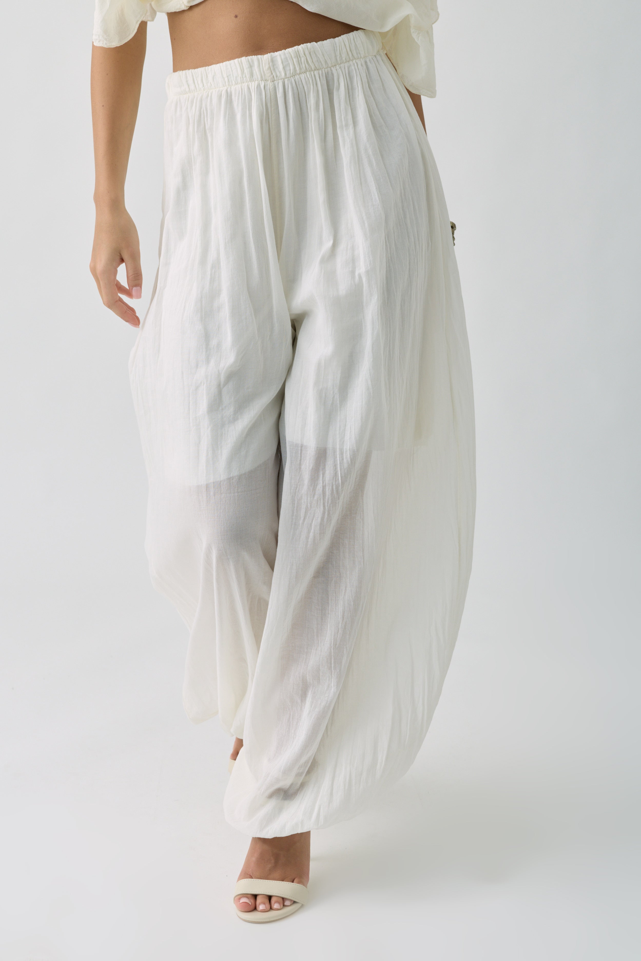 Pantalone Morbido bianco|Colore:Bianco