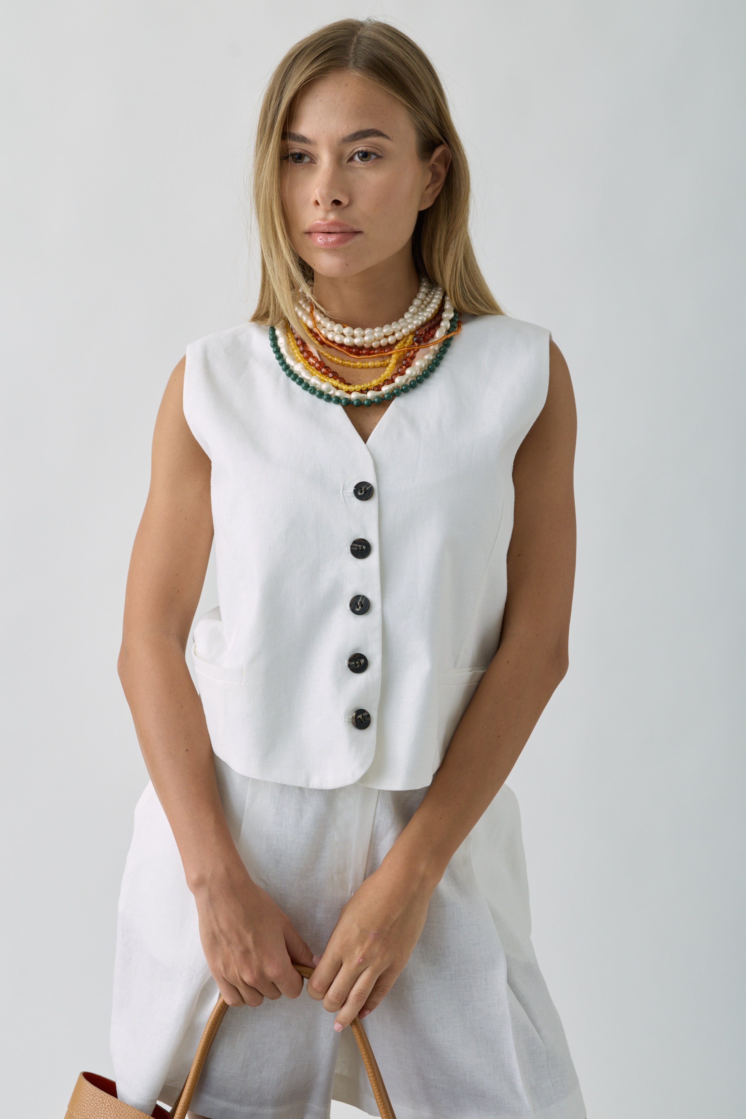 Gilet Atena Bianco|Colore:Bianco