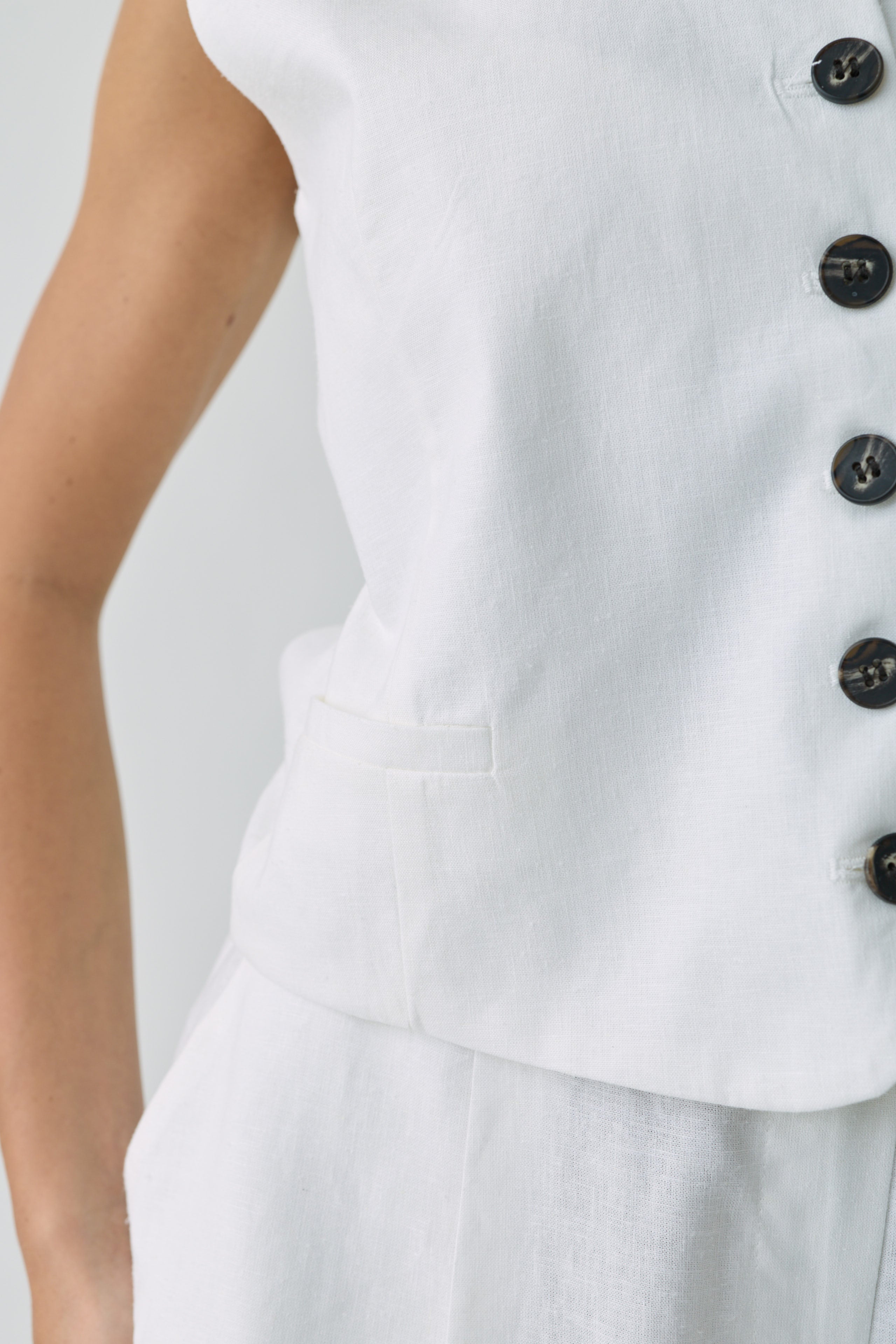 Gilet Atena Bianco|Colore:Bianco