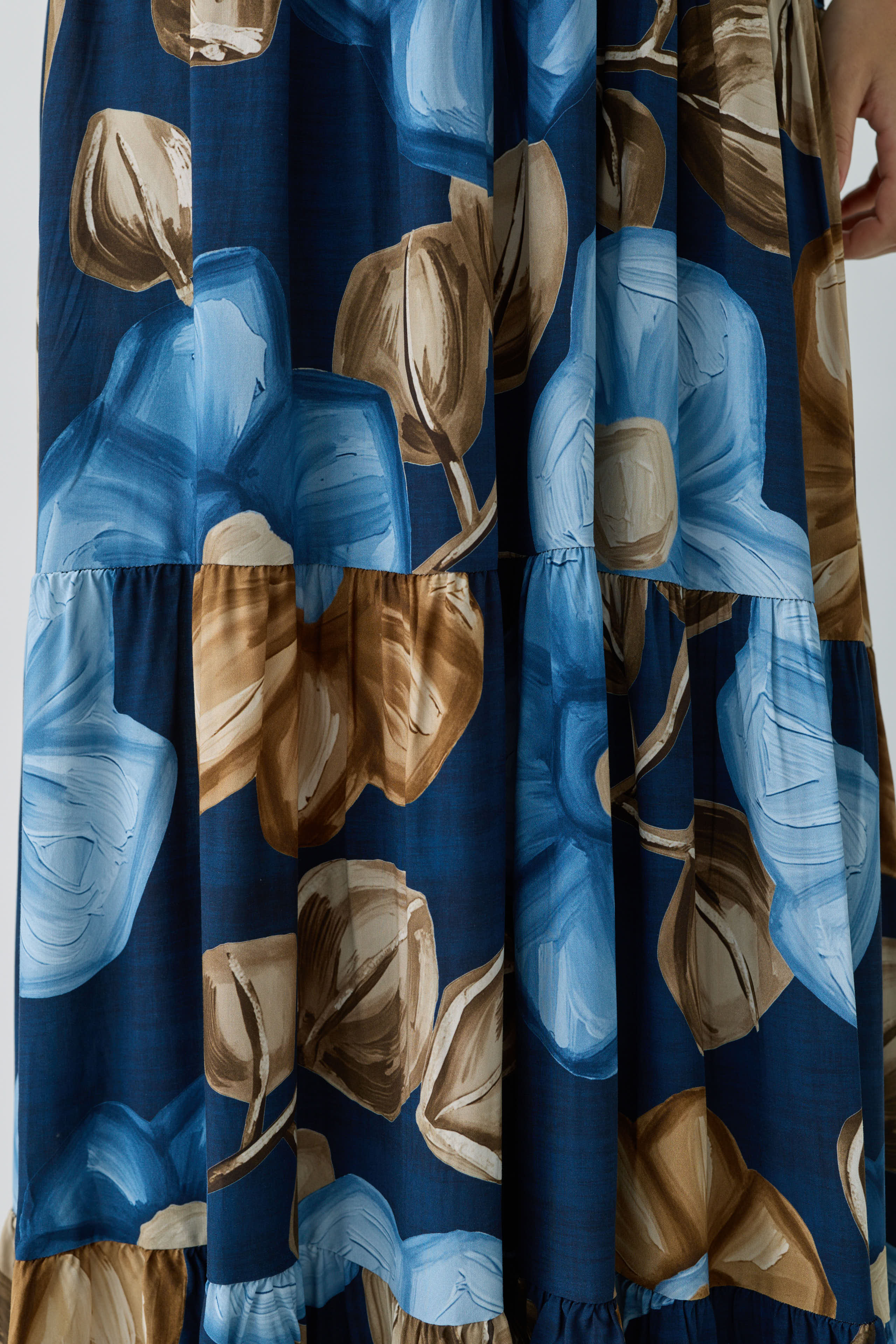 Abito Fiori Blu|Colore:Blu